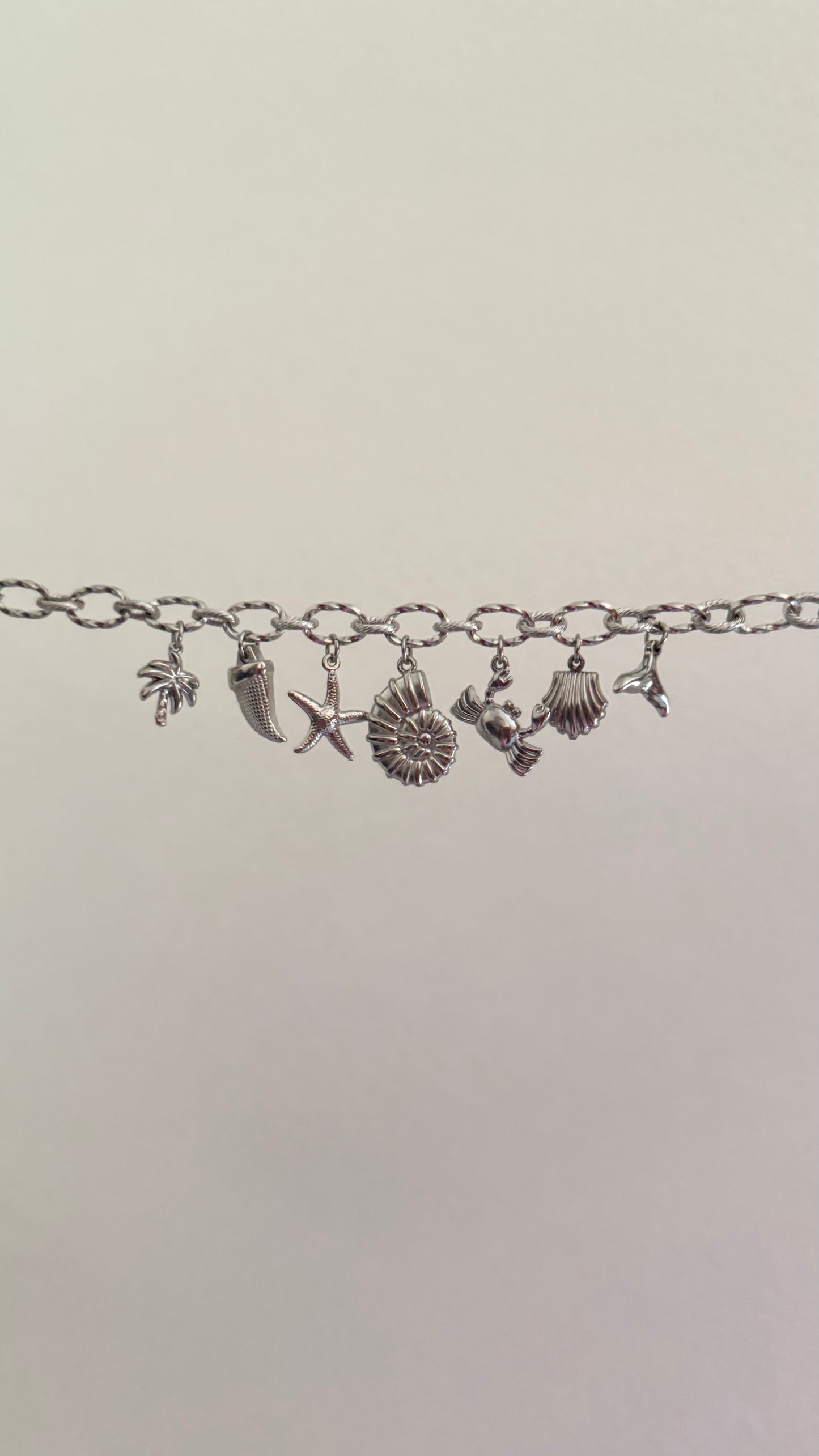 ‘Life’s A Beach’ Silver Charm Necklace