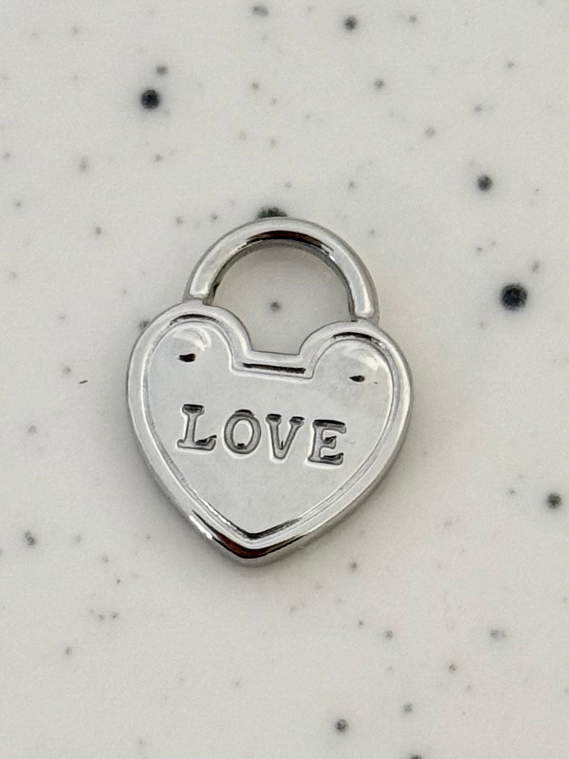 Silver Love Locket Charm