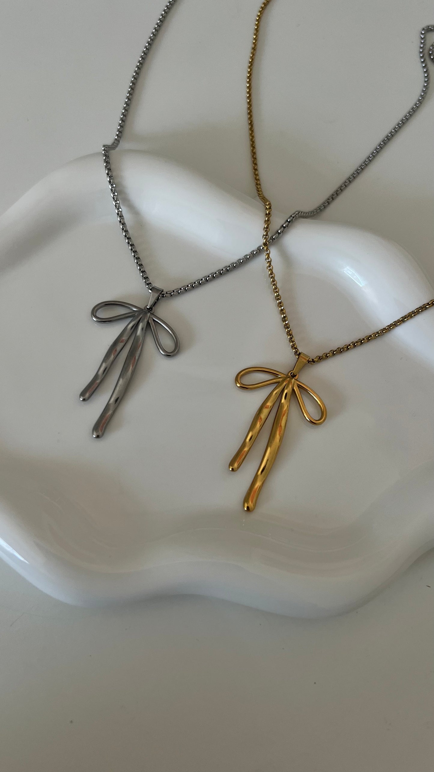 Ribbon Stainless Steel Necklace
