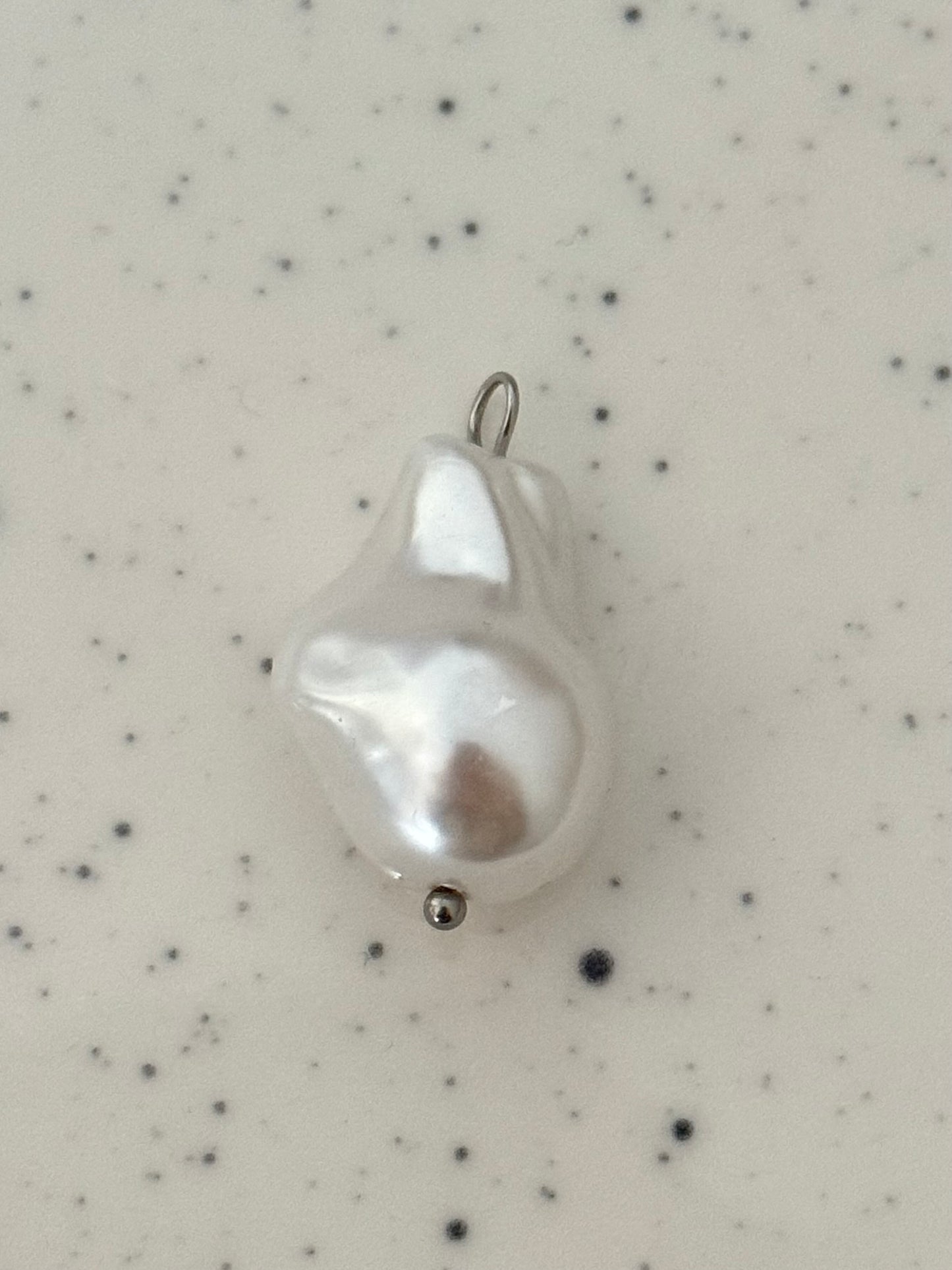 Silver Imitation Pearl Charm