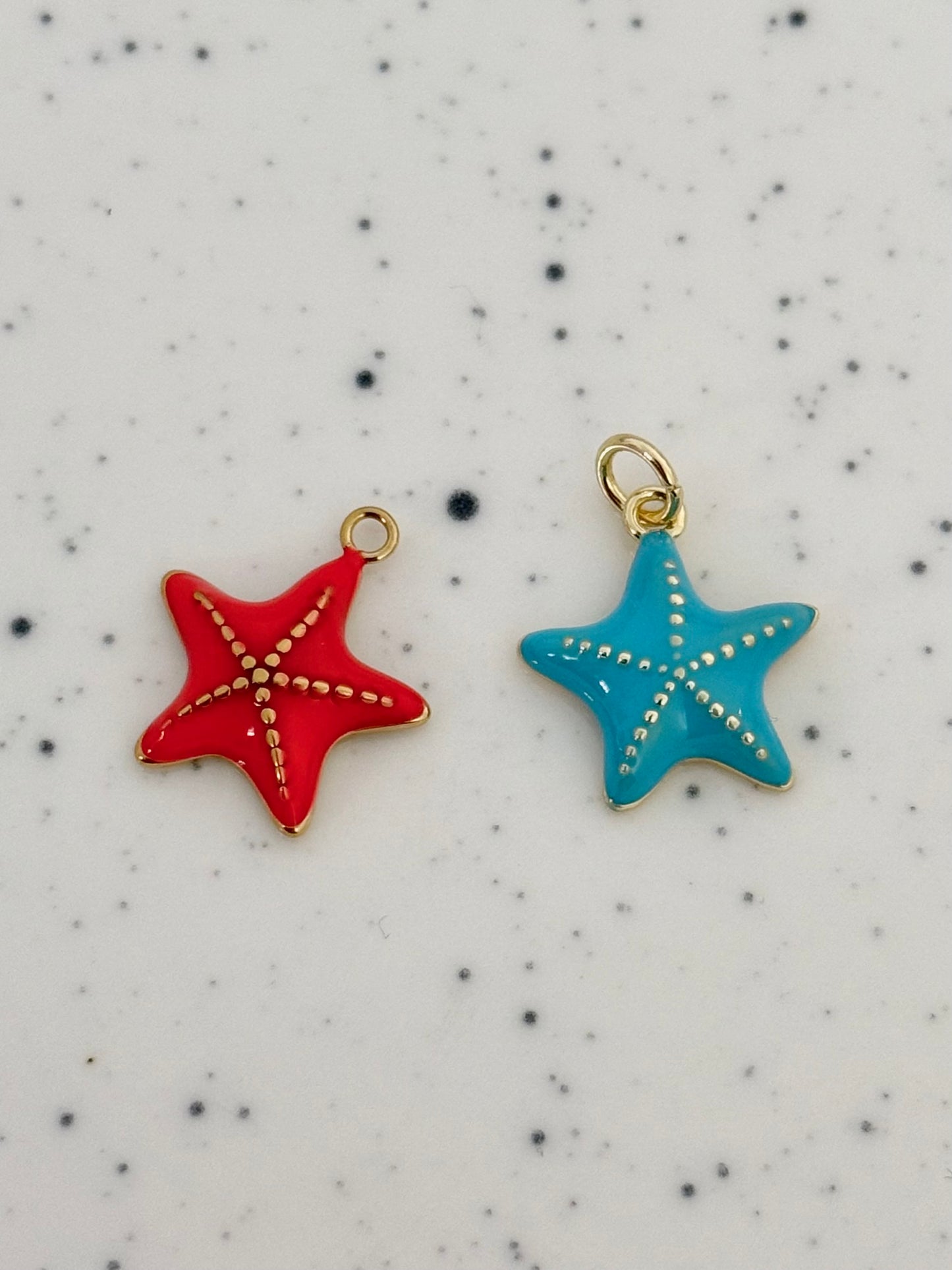 Blue / Red Starfish Charms