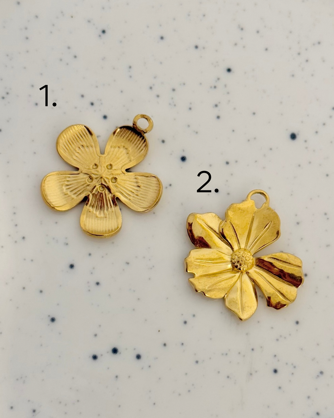 Gold Flower Charms