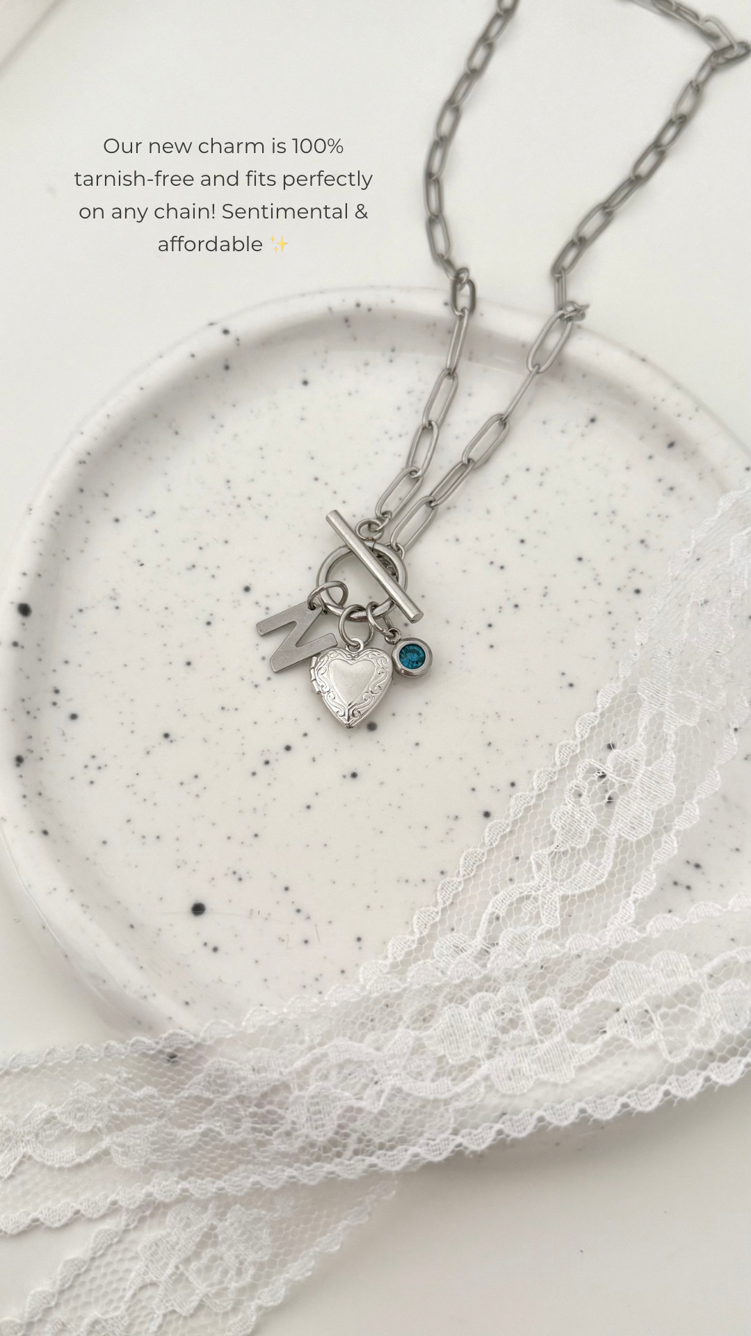 Silver Birthstone Charms