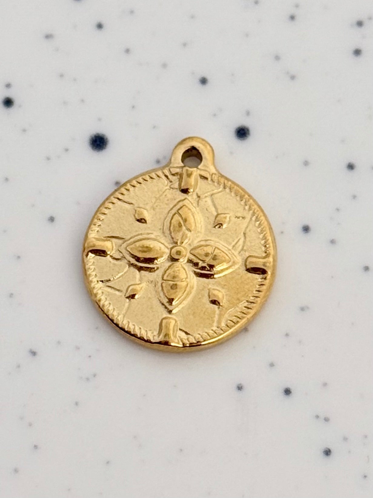 Gold Medallion Charm