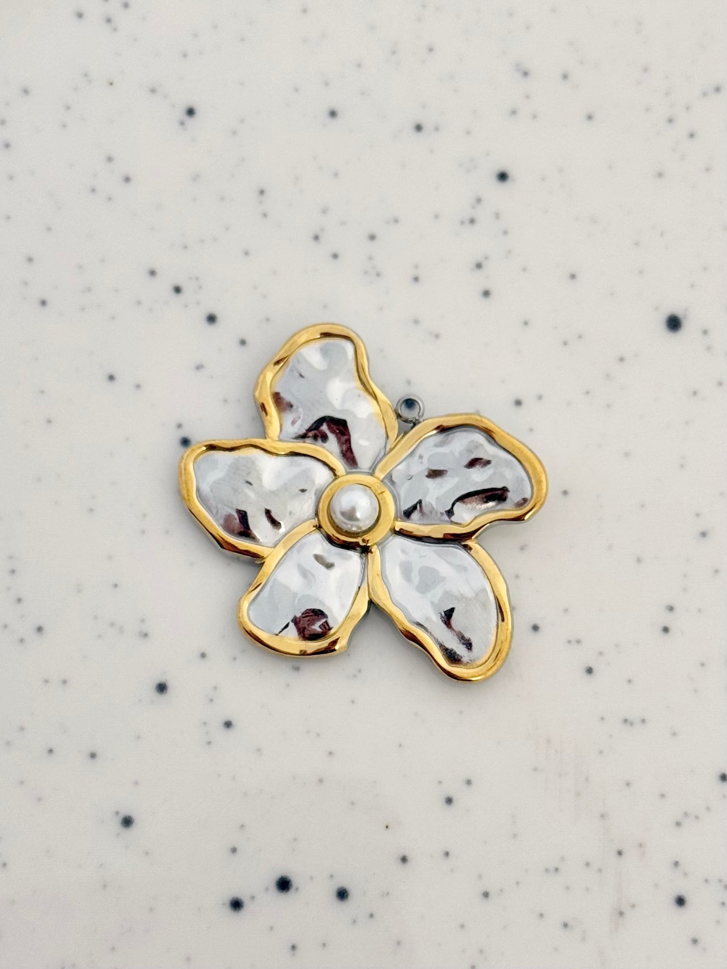 Two Toned Flower Pendant