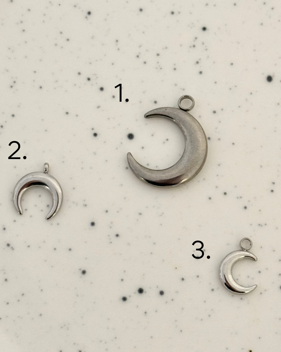 Silver Moon Charms