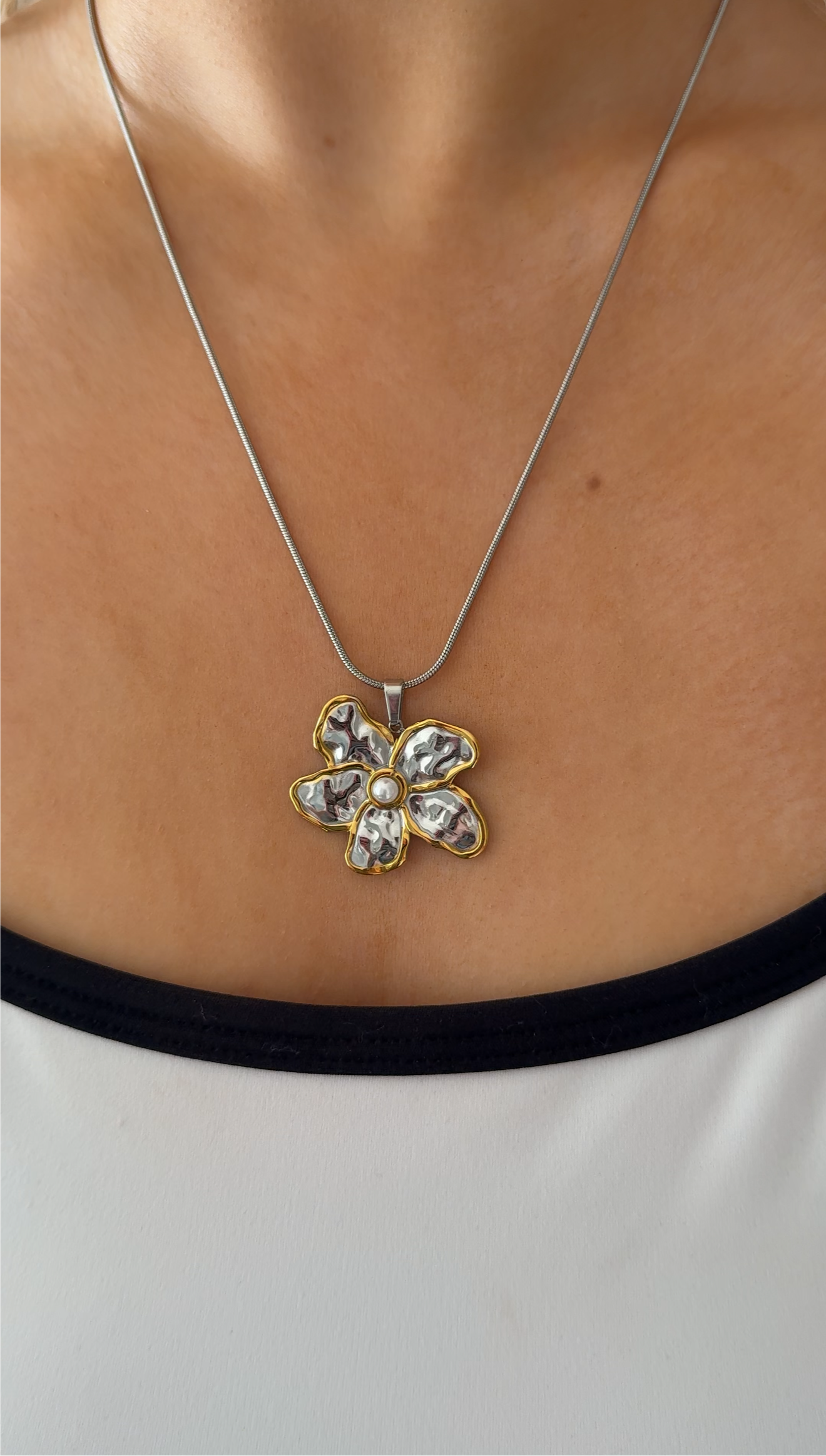 ‘Double Blossom’ Pendant Necklace