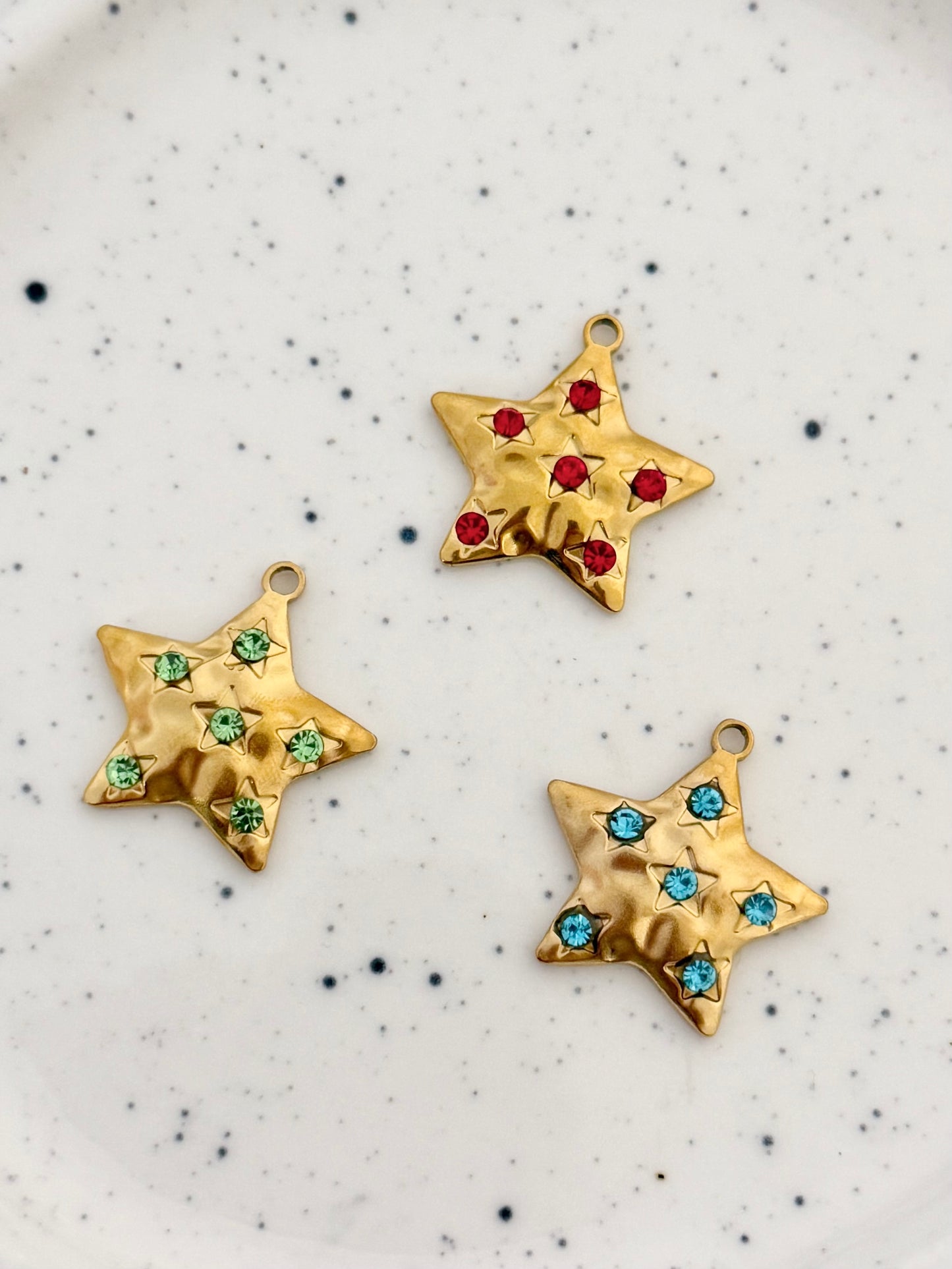 Embellished Star Pendants