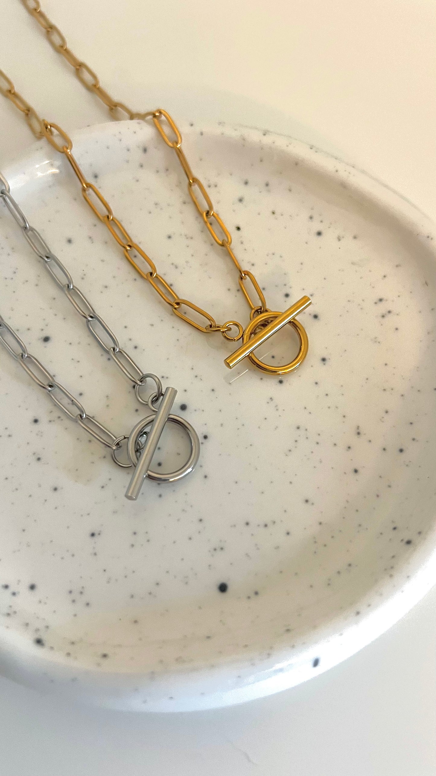 Stainless Steel T Clasp Necklace Chain