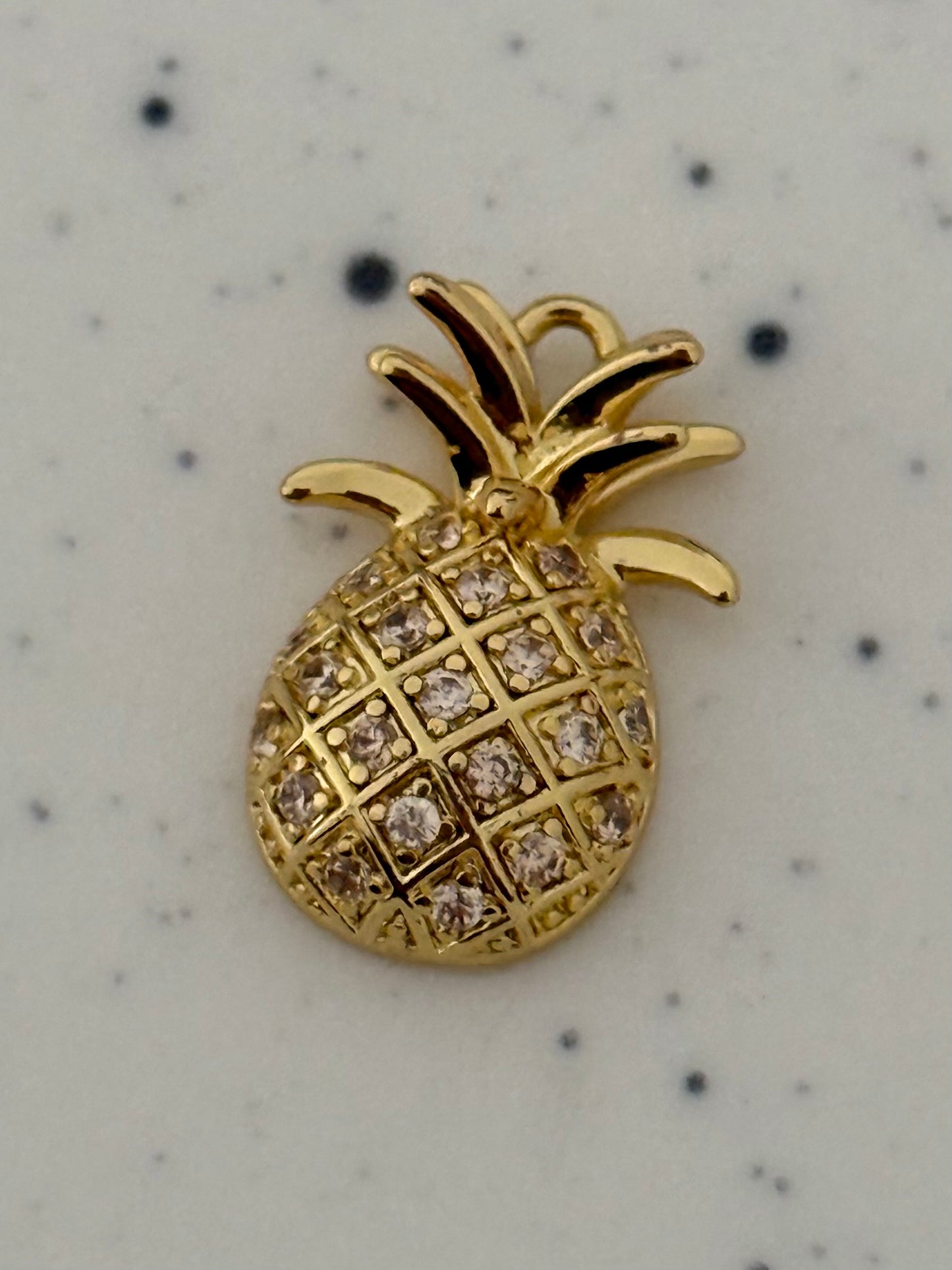 Gold Embellished Pineapple Charm