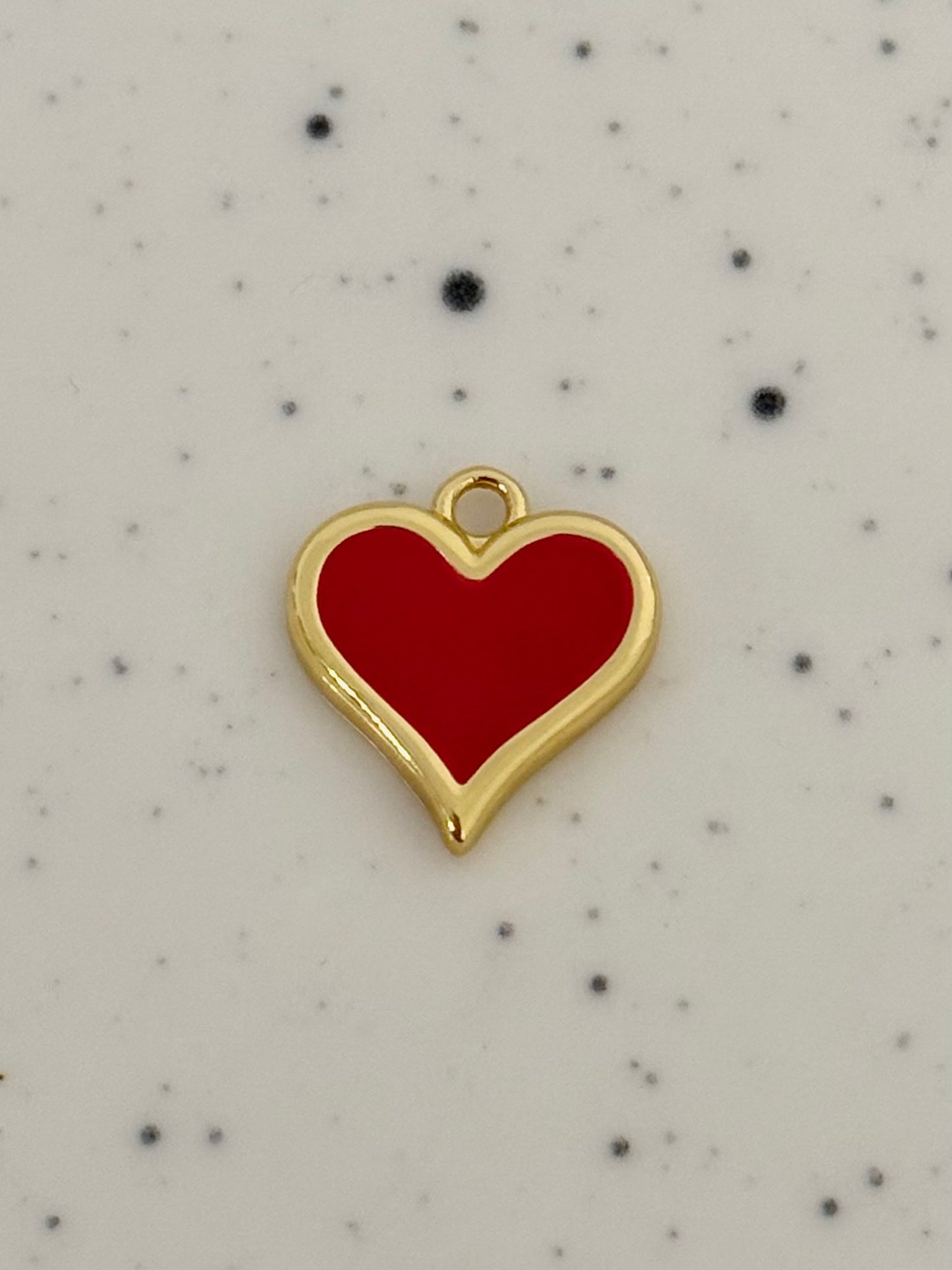 Red Heart Gold Charms