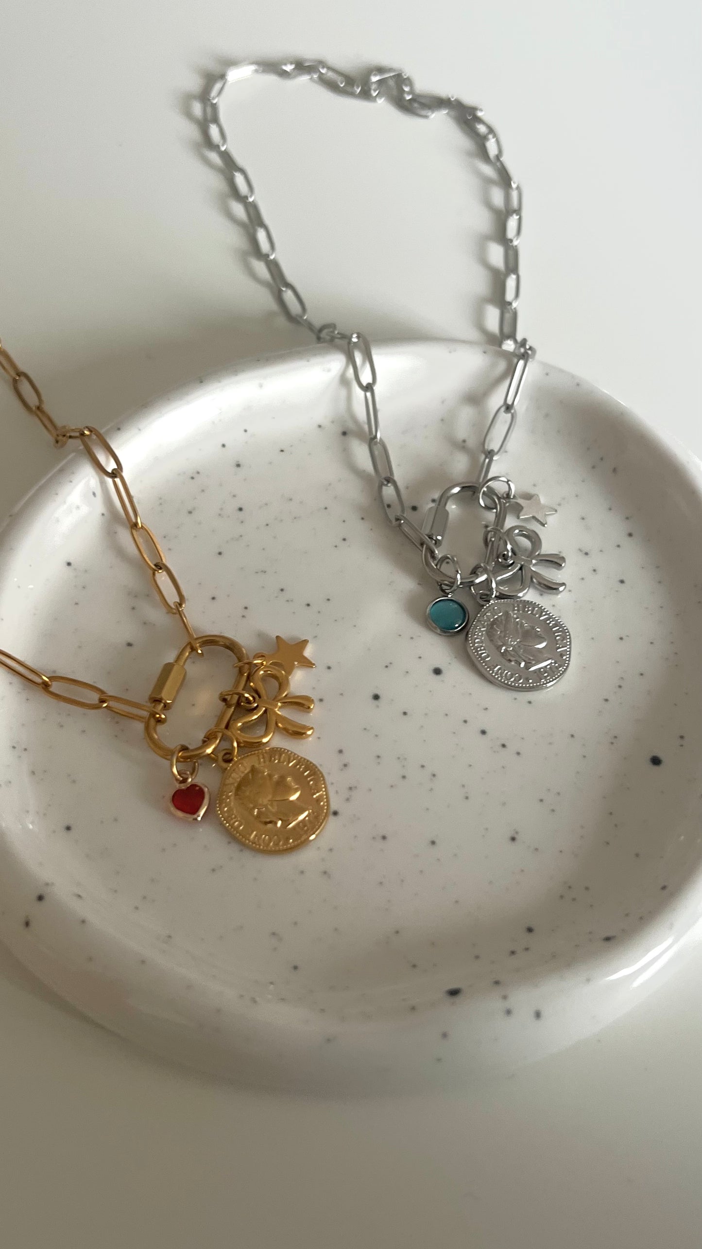 Star Of The Night Carabiner Charm Necklace