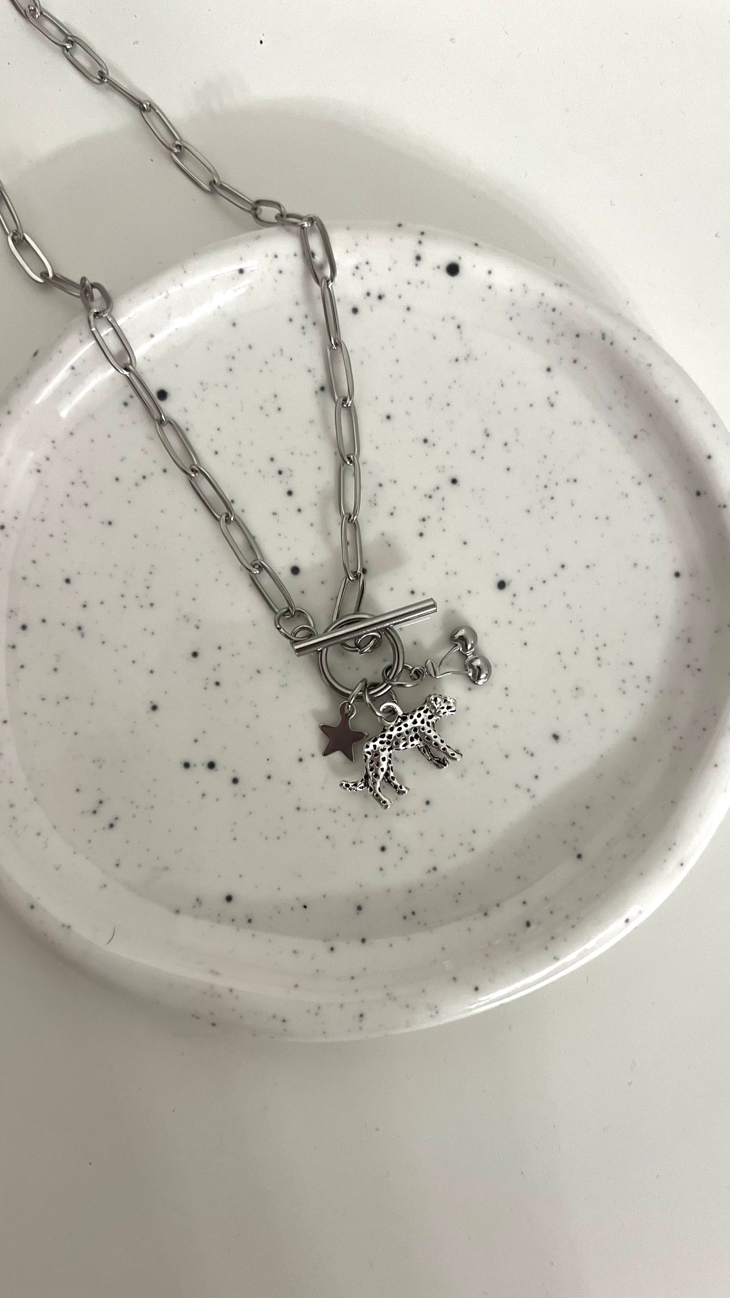 It Girl Silver Charm Necklace