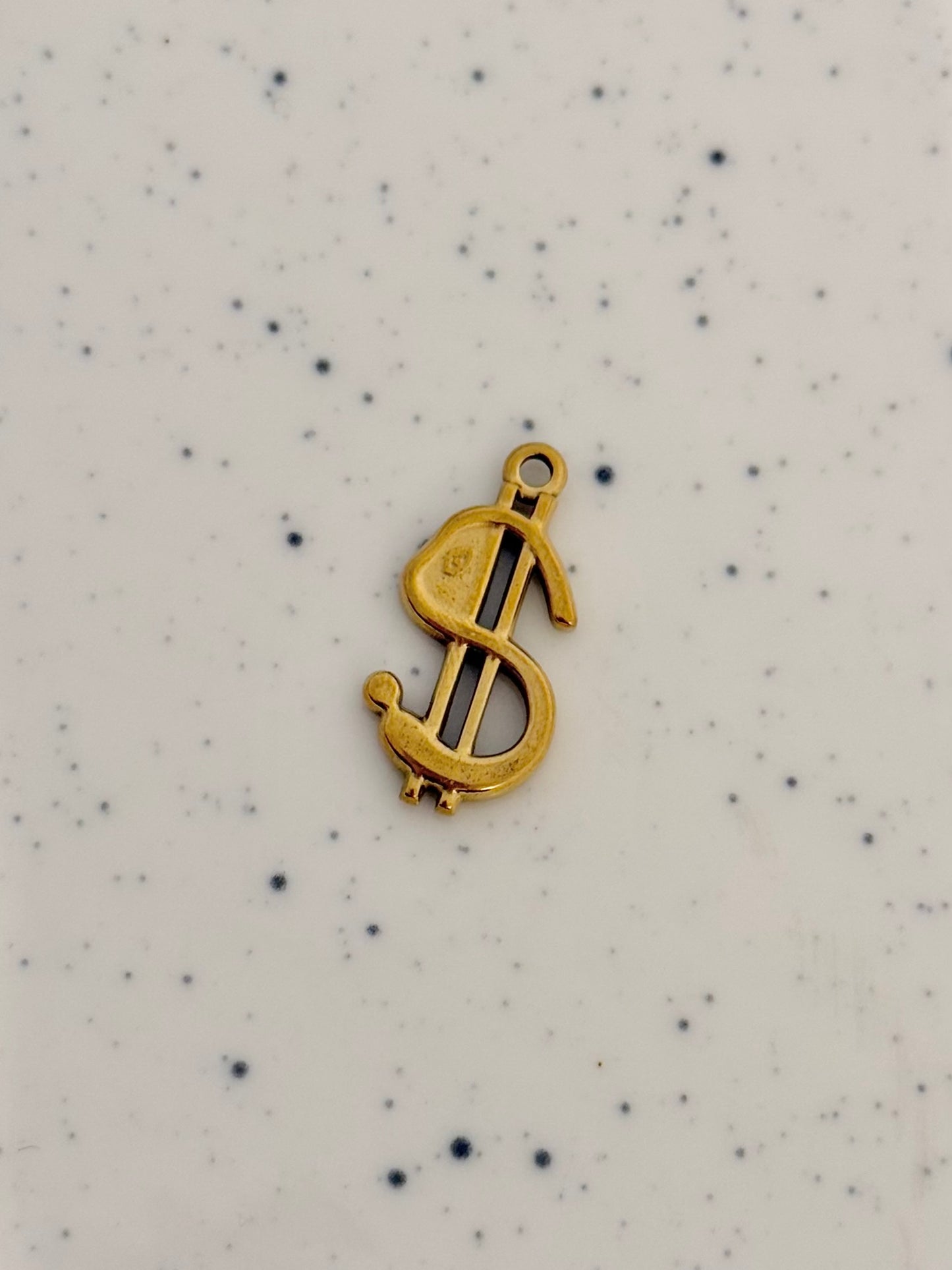 Dollar Sign Gold Charm