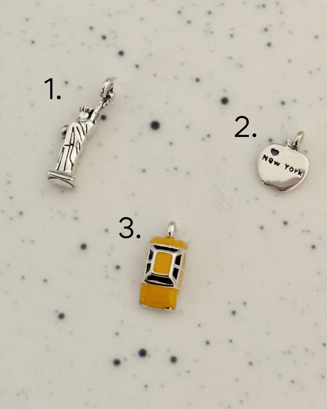 Silver New York Charms