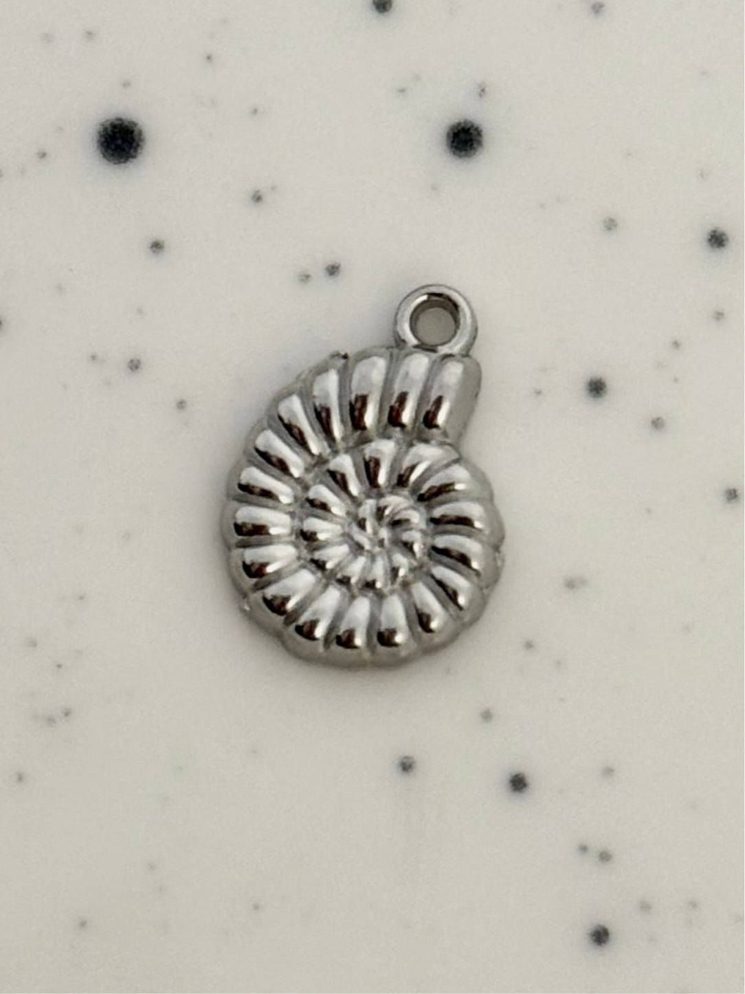 Small Ammonite Silver Charm