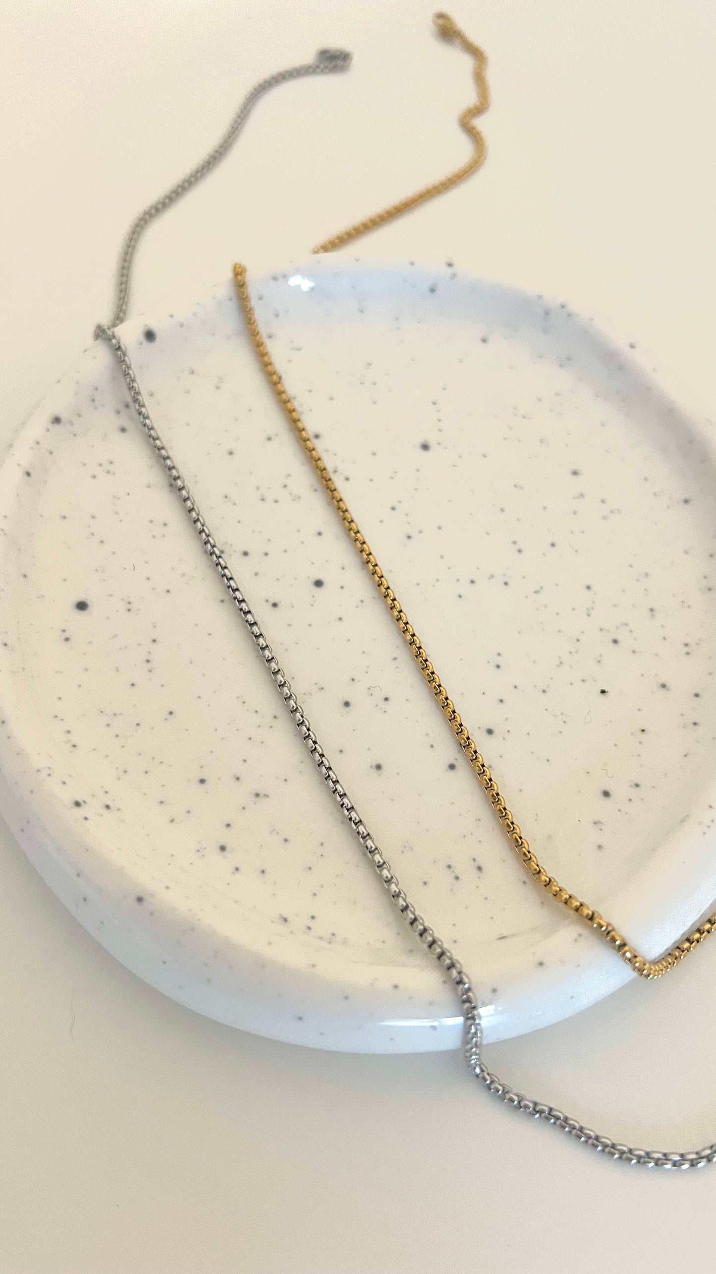 Interlocked Dangly Stainless Steel Necklace Chain