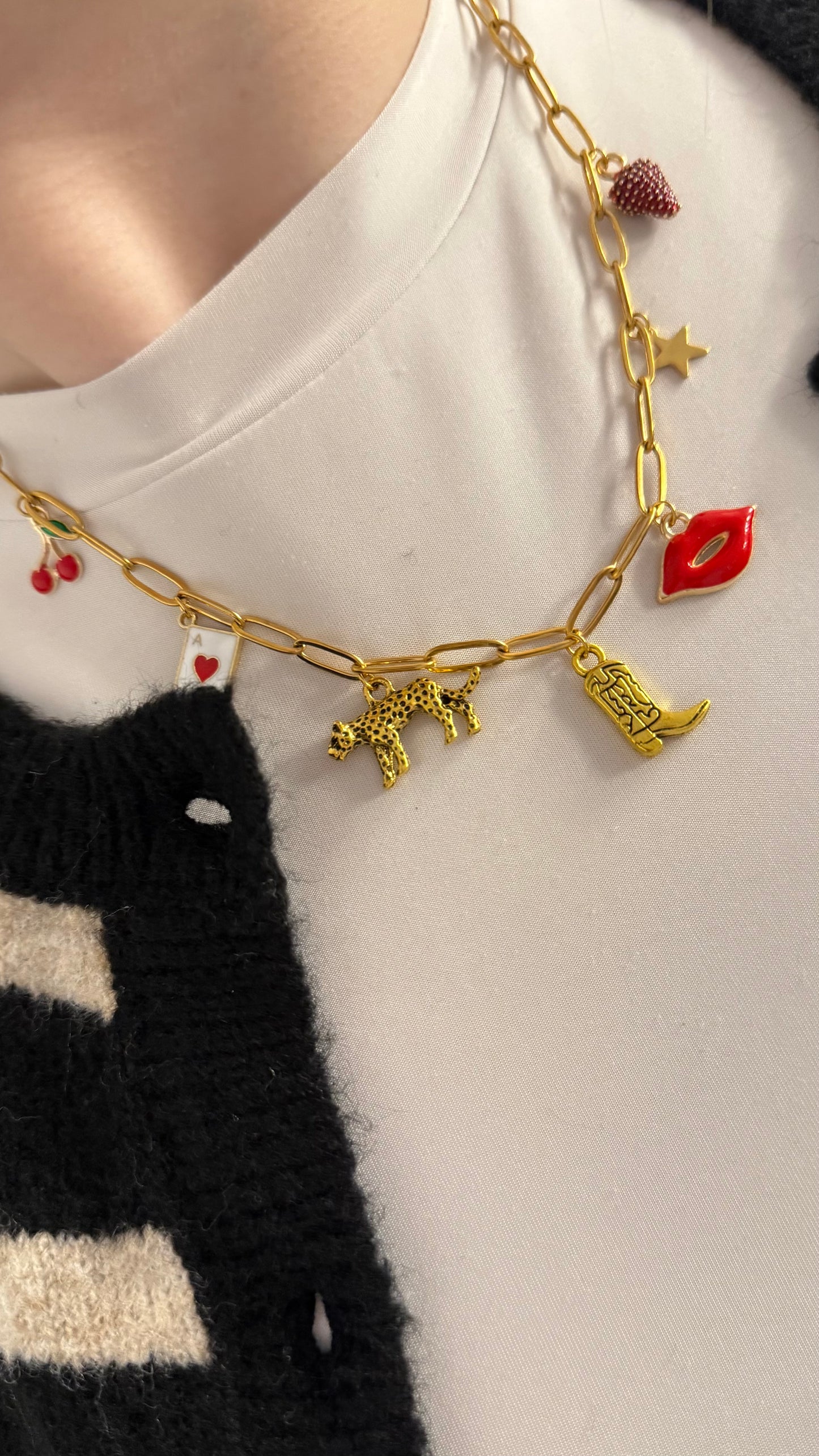 Dancing Cowgirl Charm Necklace