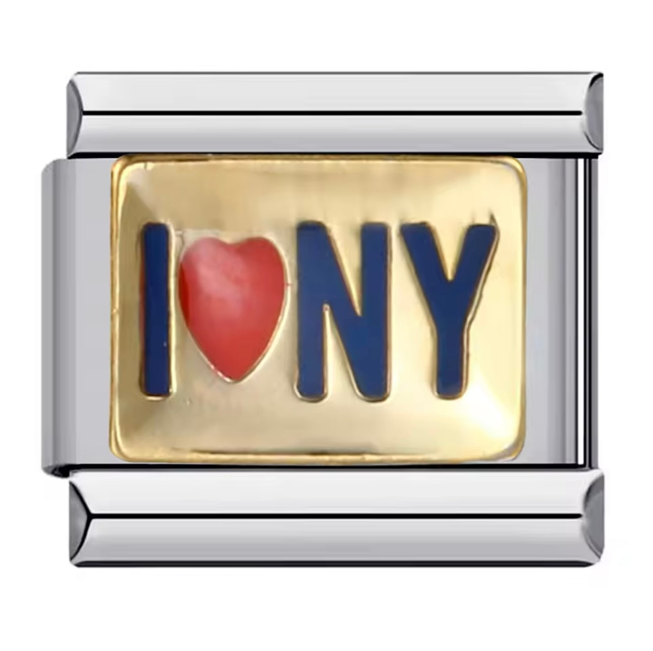 “I ❤️ New York” Gold & Silver Italian Charm