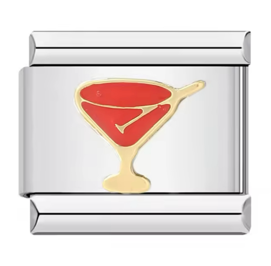Martini, Silver Italian Charm