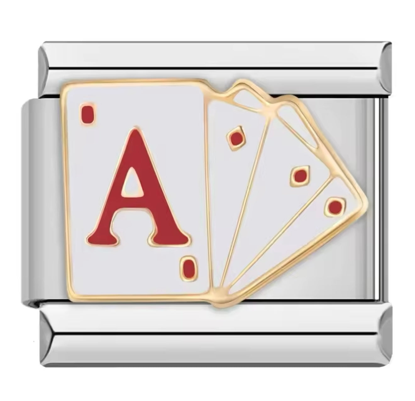 Ace Of Cards Silver Italian Charm