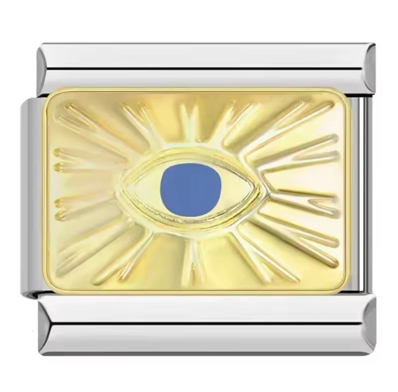 Silver Italian Golden Eye Charm