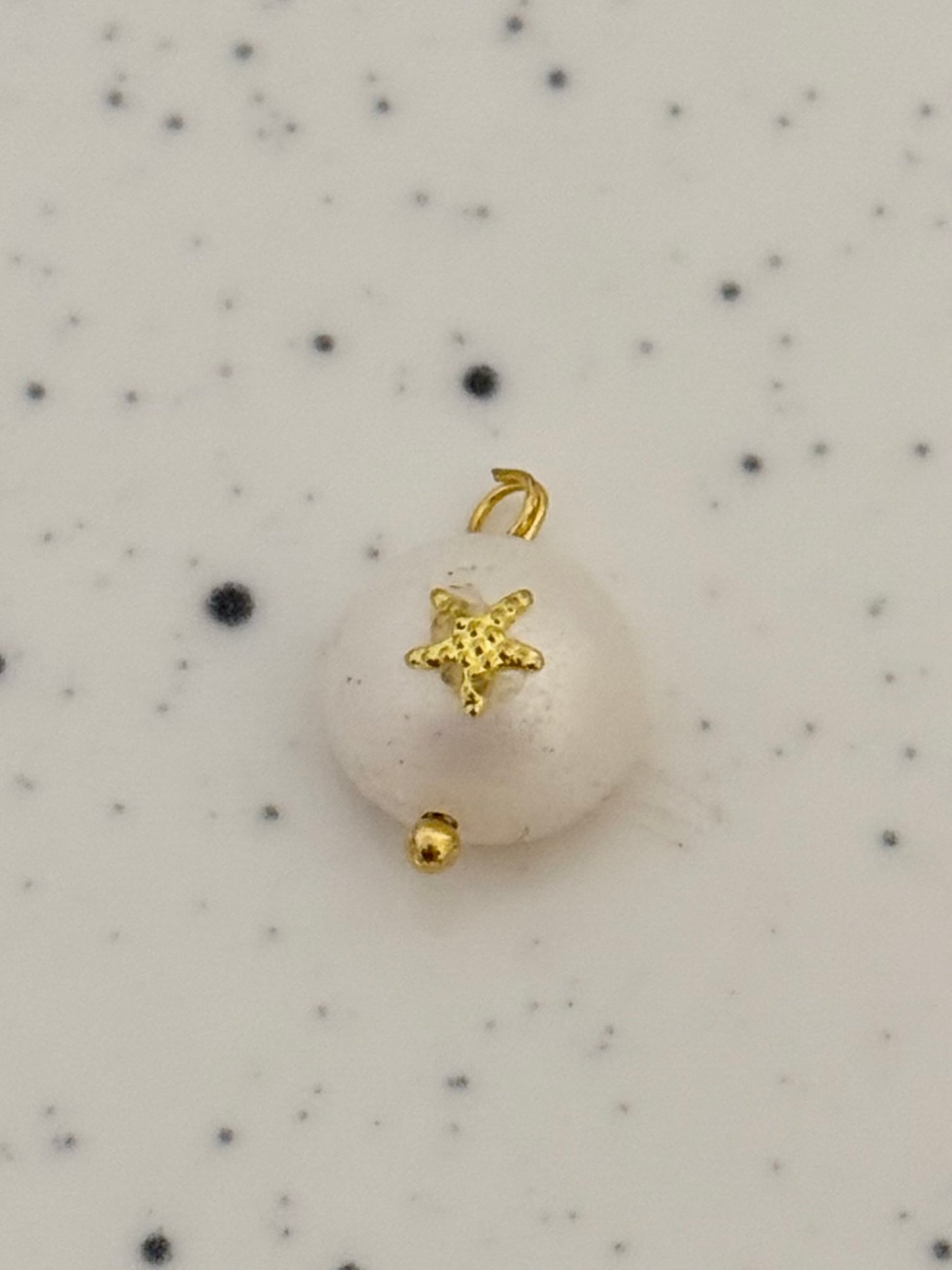 Freshwater Pearl Charm Starfish Stamp