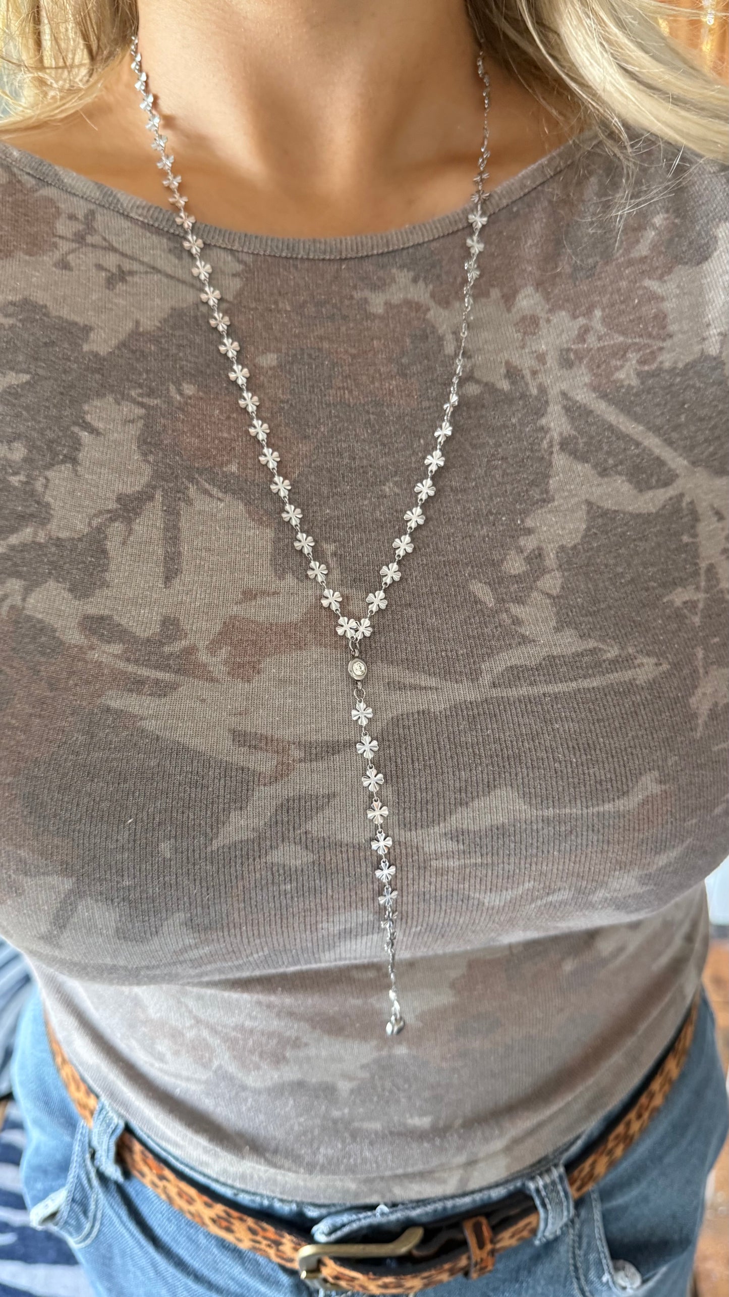 The “Lucky Girl” Silver Lariat Necklace