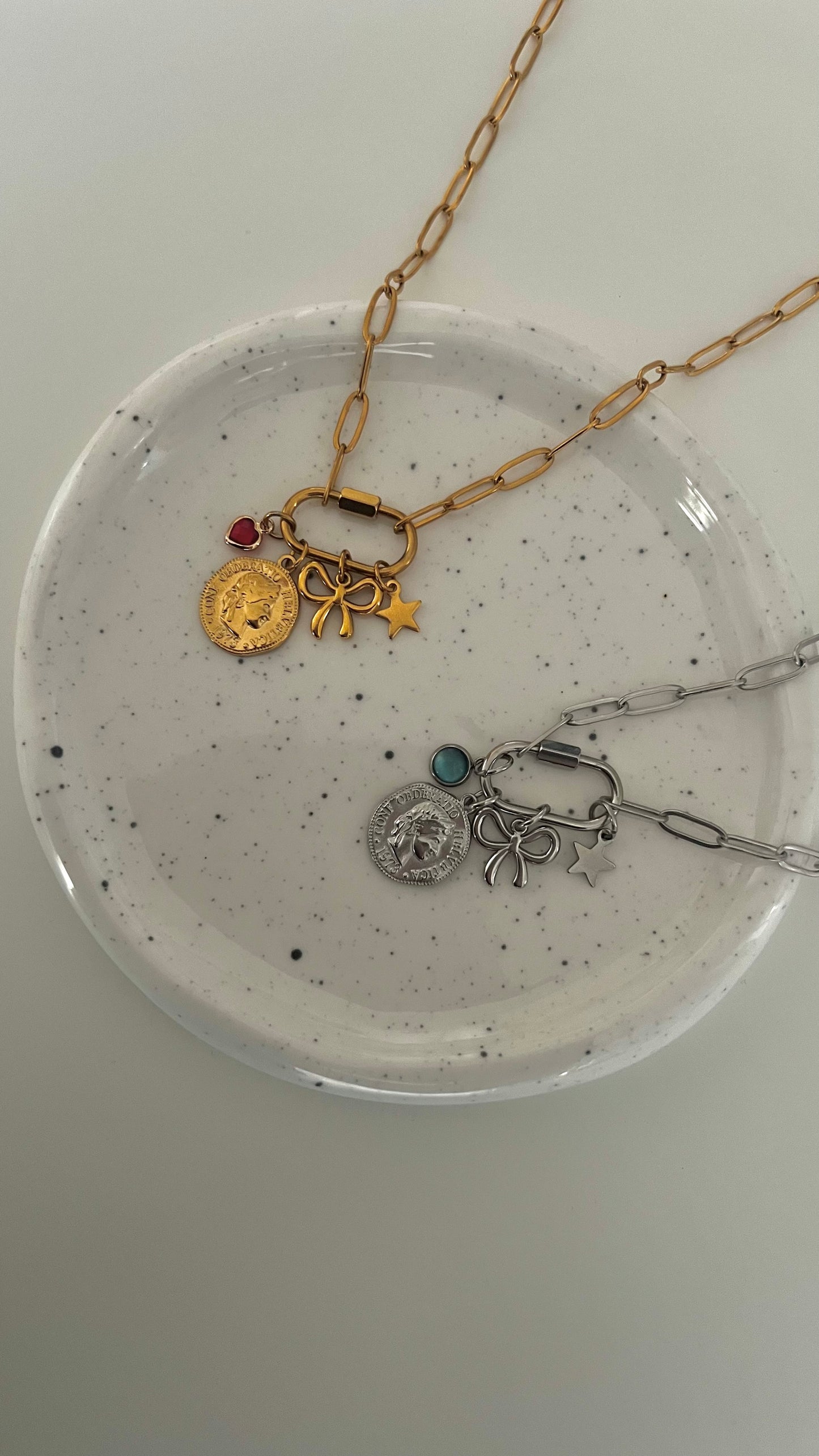 Star Of The Night Carabiner Charm Necklace