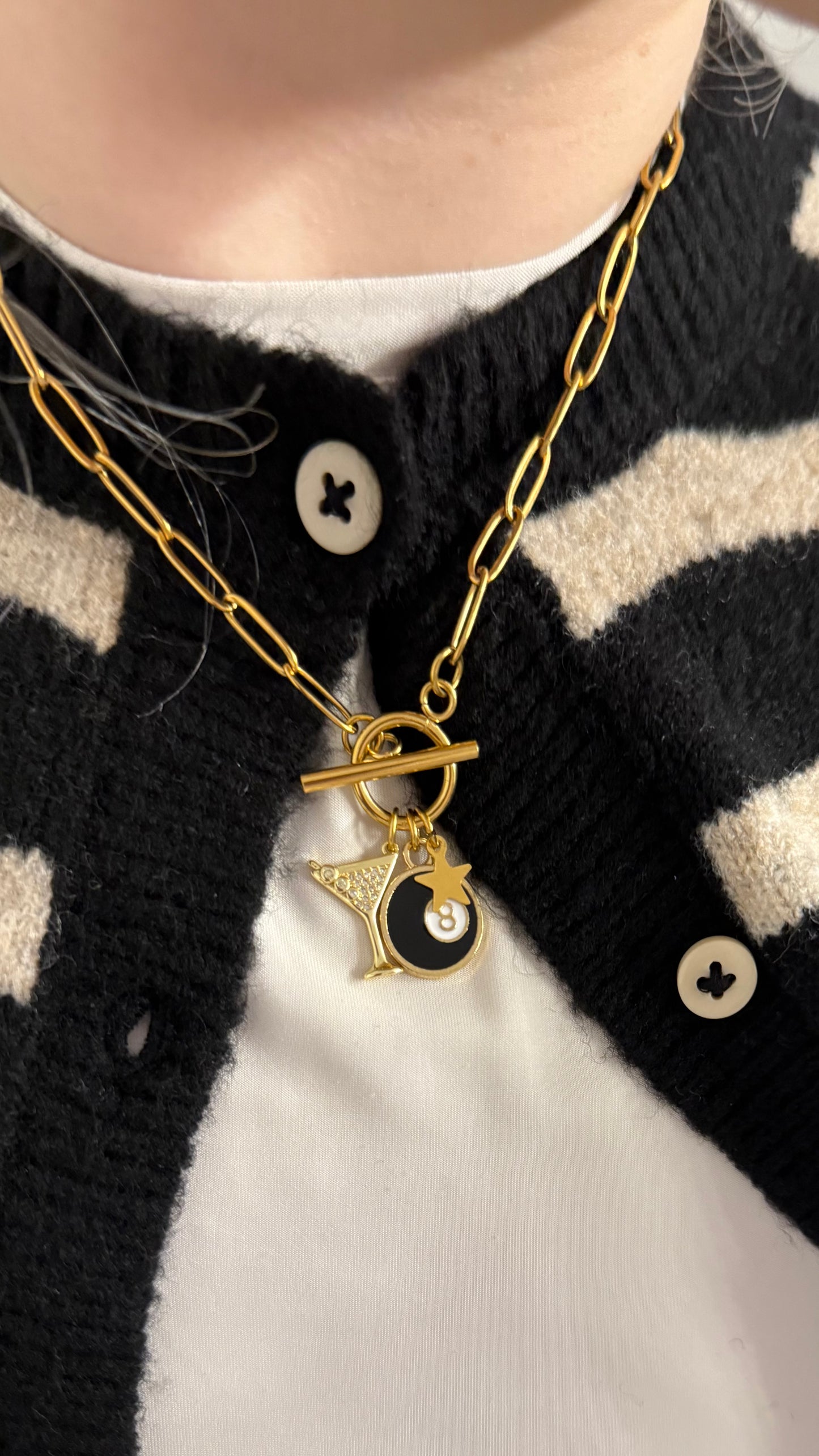 ‘A Game Of Dry Martini’ Charm Necklace