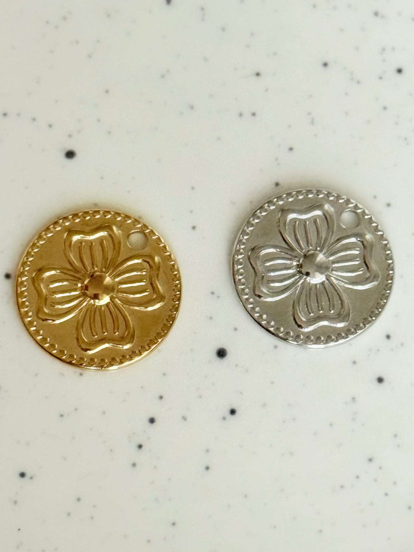 Big Clover Coin Pendant