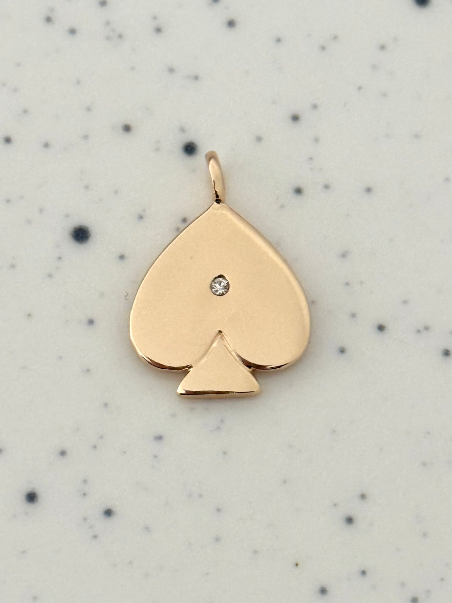 Ace Of Spades Gold Charm