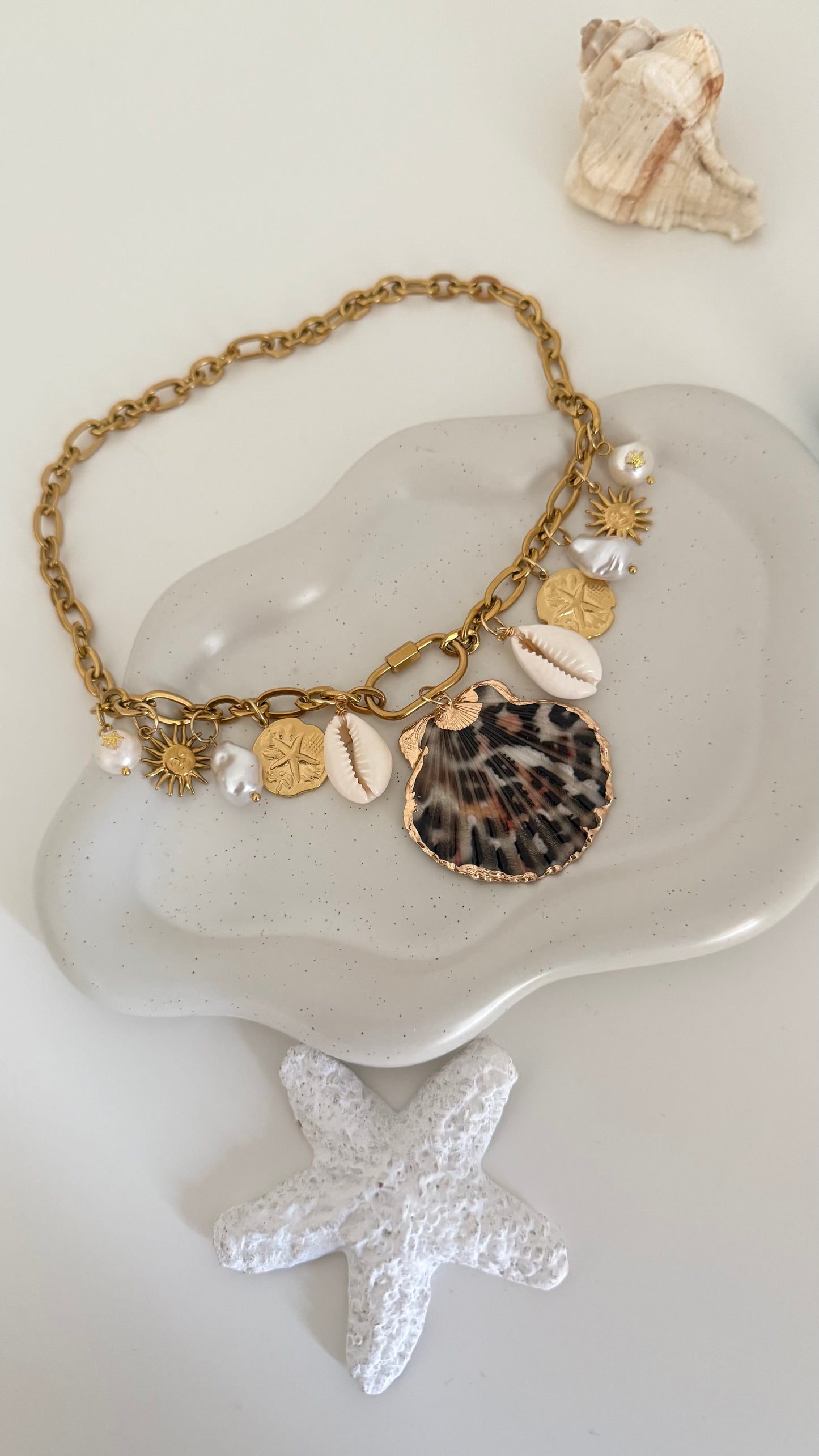 ‘Tropic Like It’s Hot’ Gold Charm Necklace