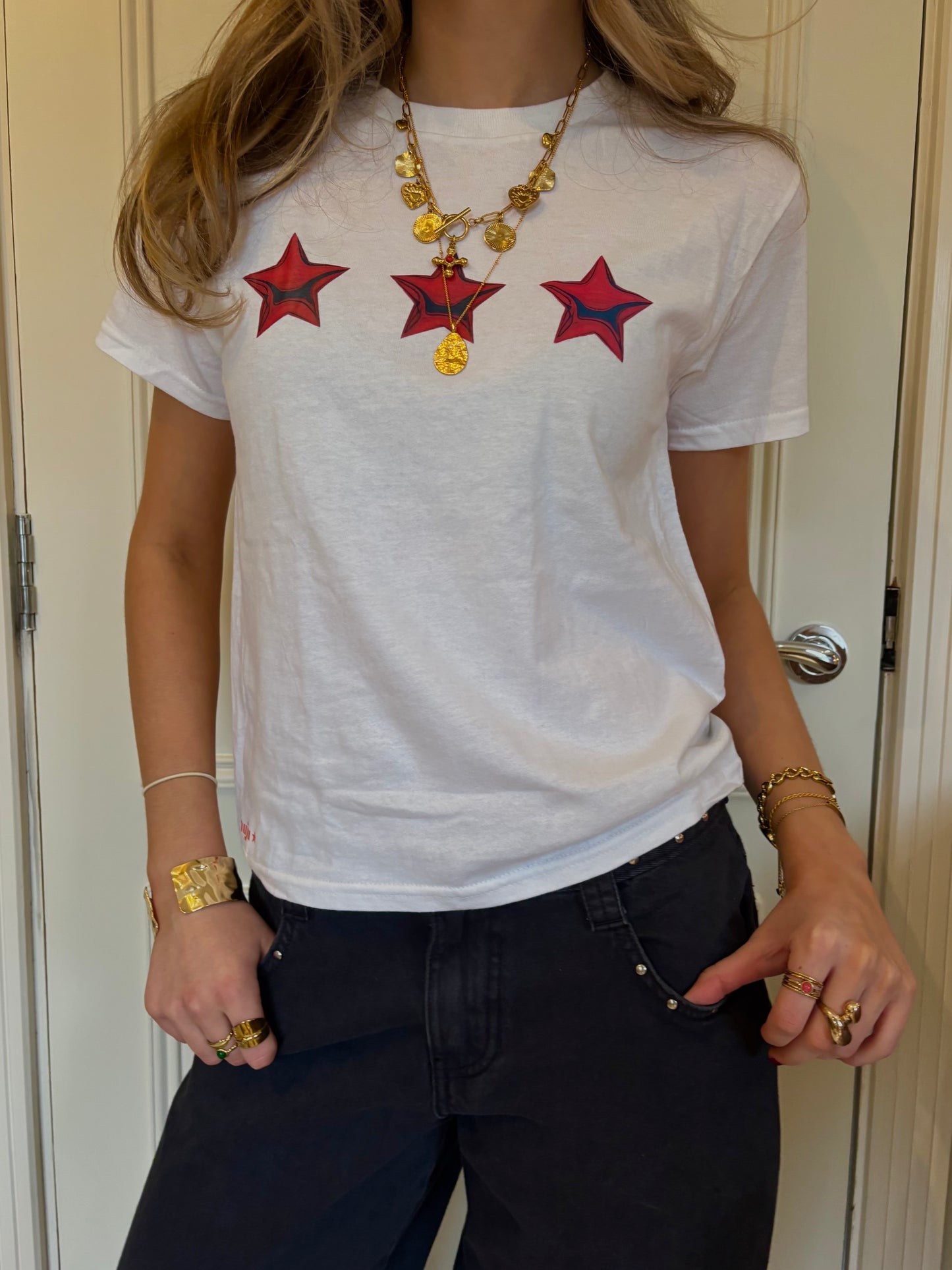 Camilla Gold Cross T Bar Necklace