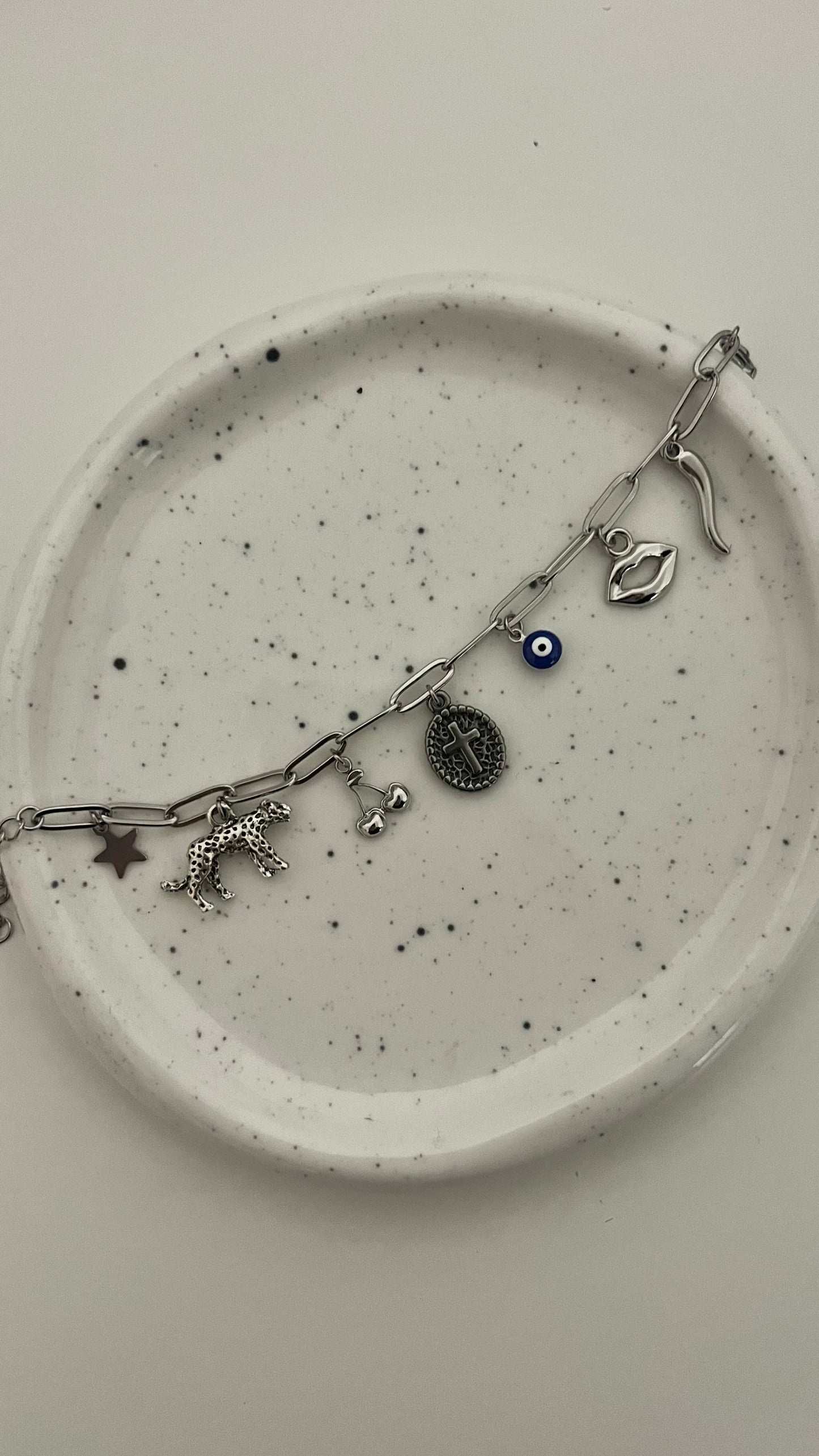 Party Animal Silver Charm Bracelet