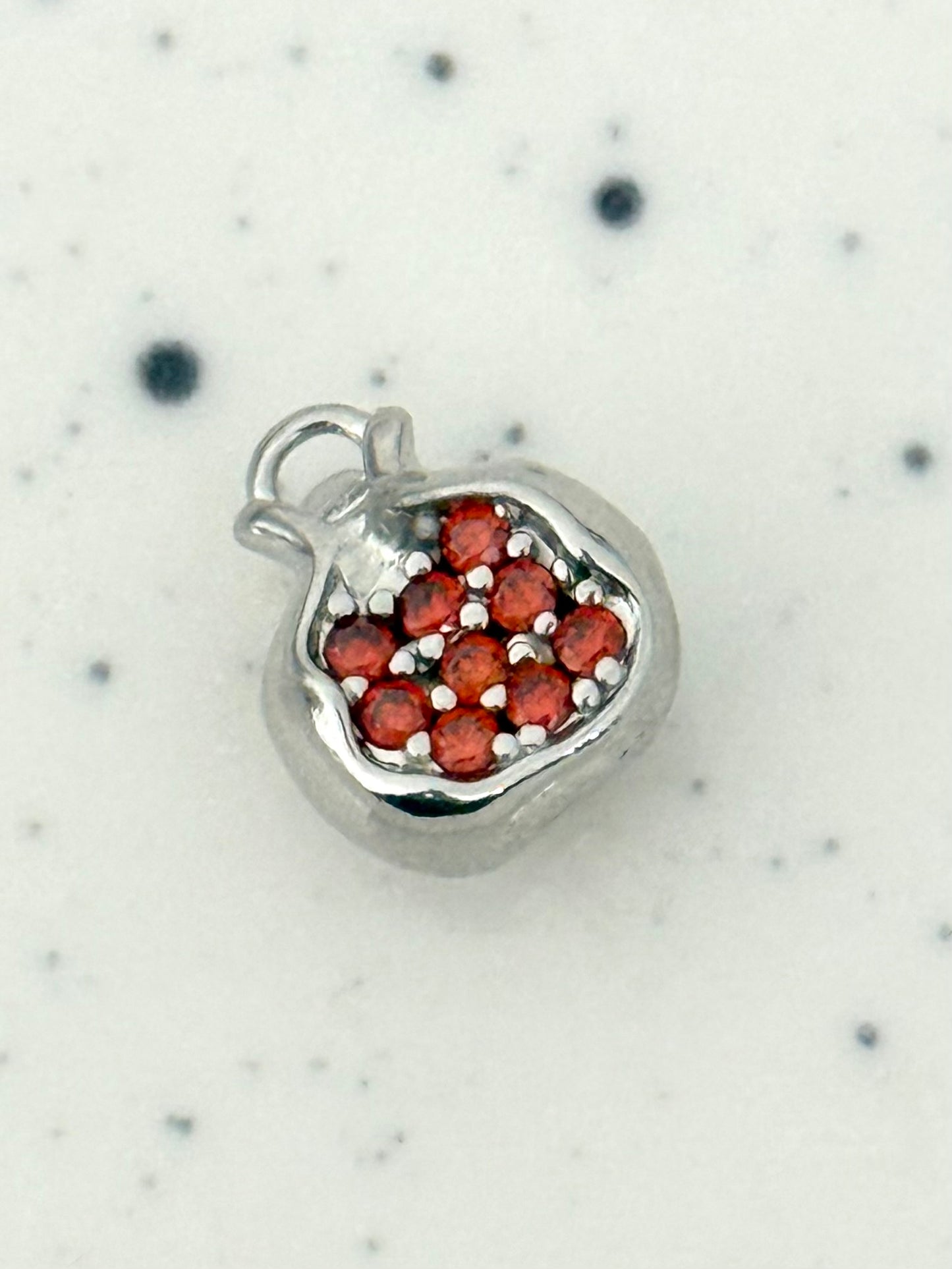 Silver Pomegranate Charm