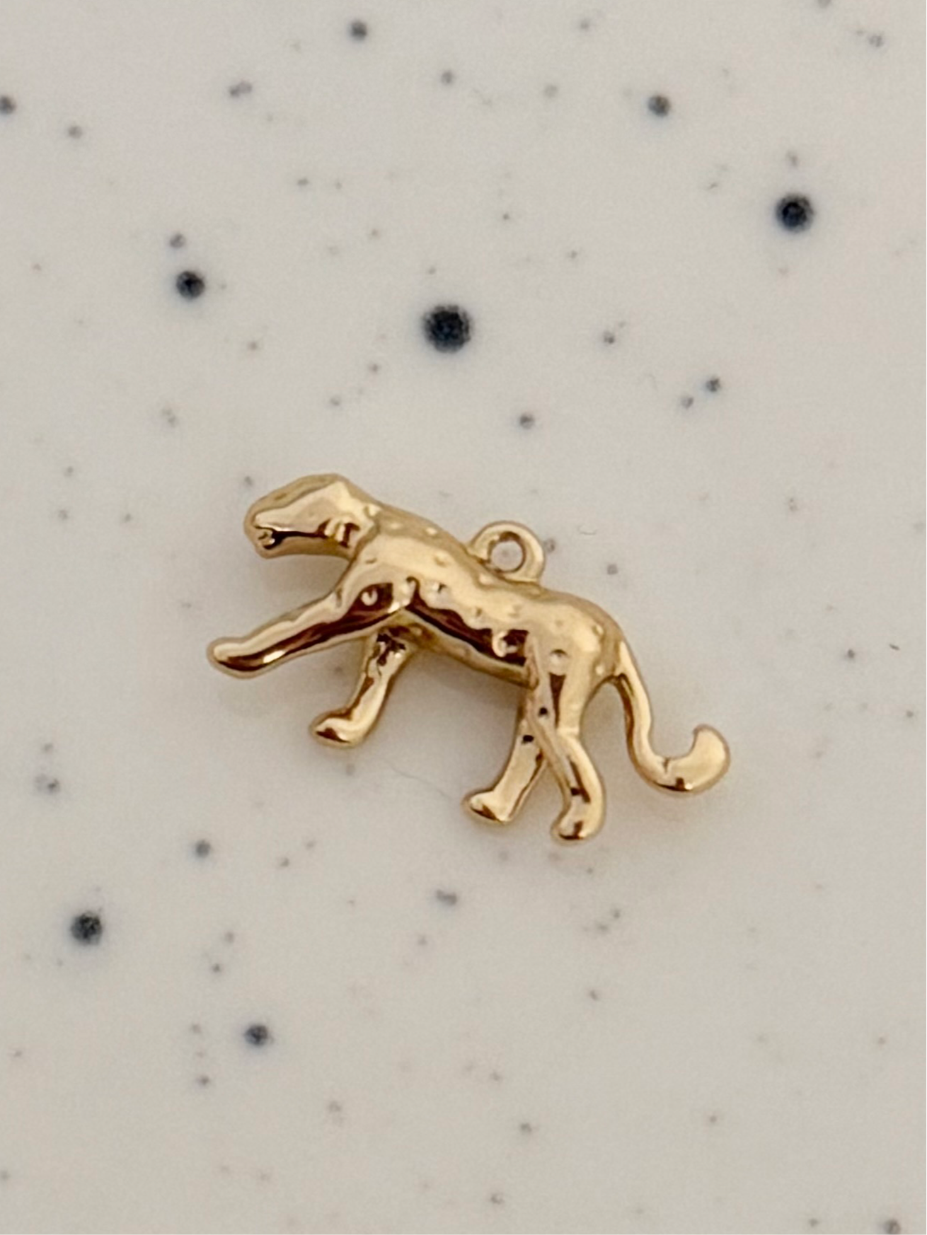 Gold Plated Leopard Charm