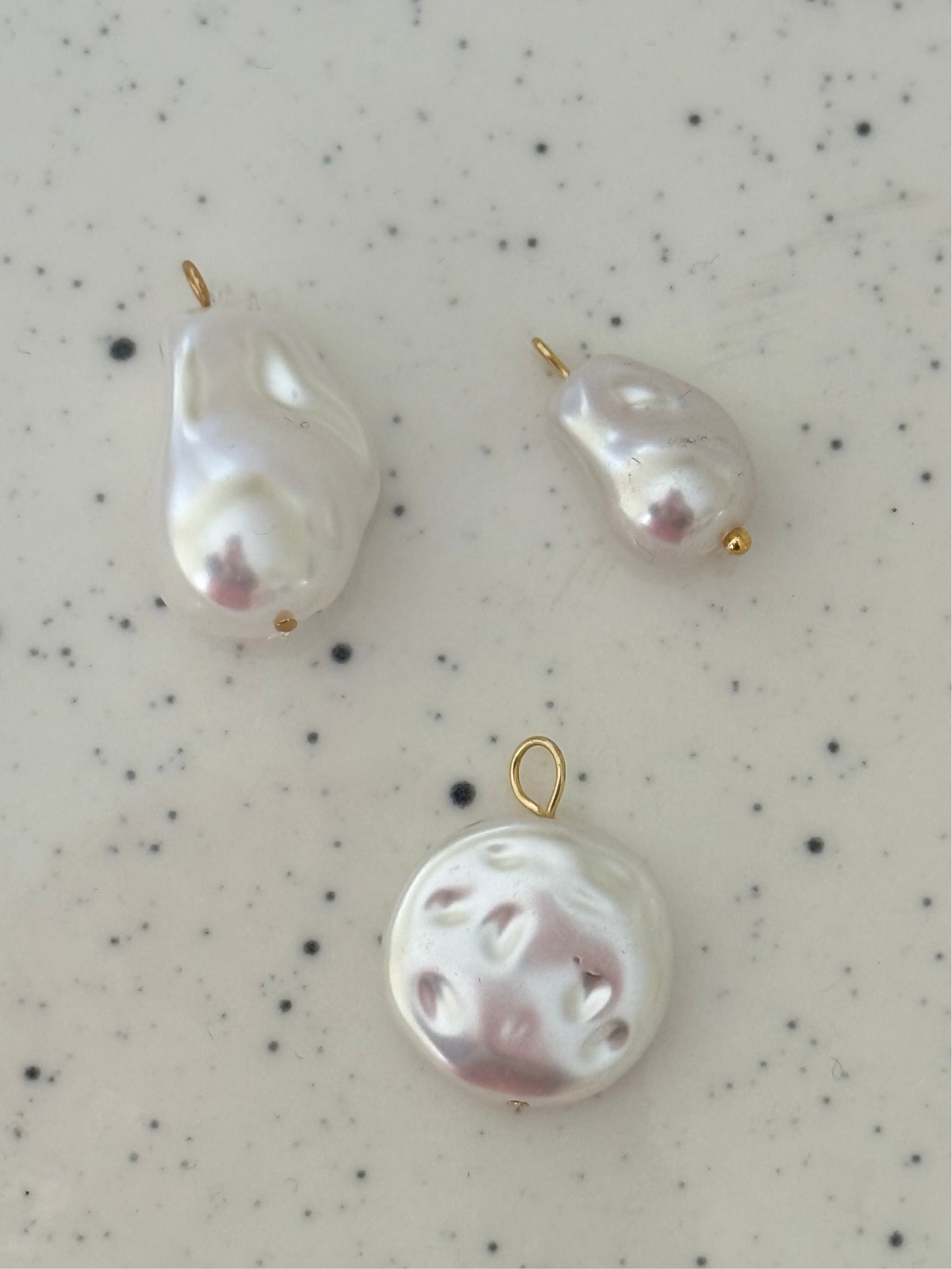 Gold Imitation Pearl Charm
