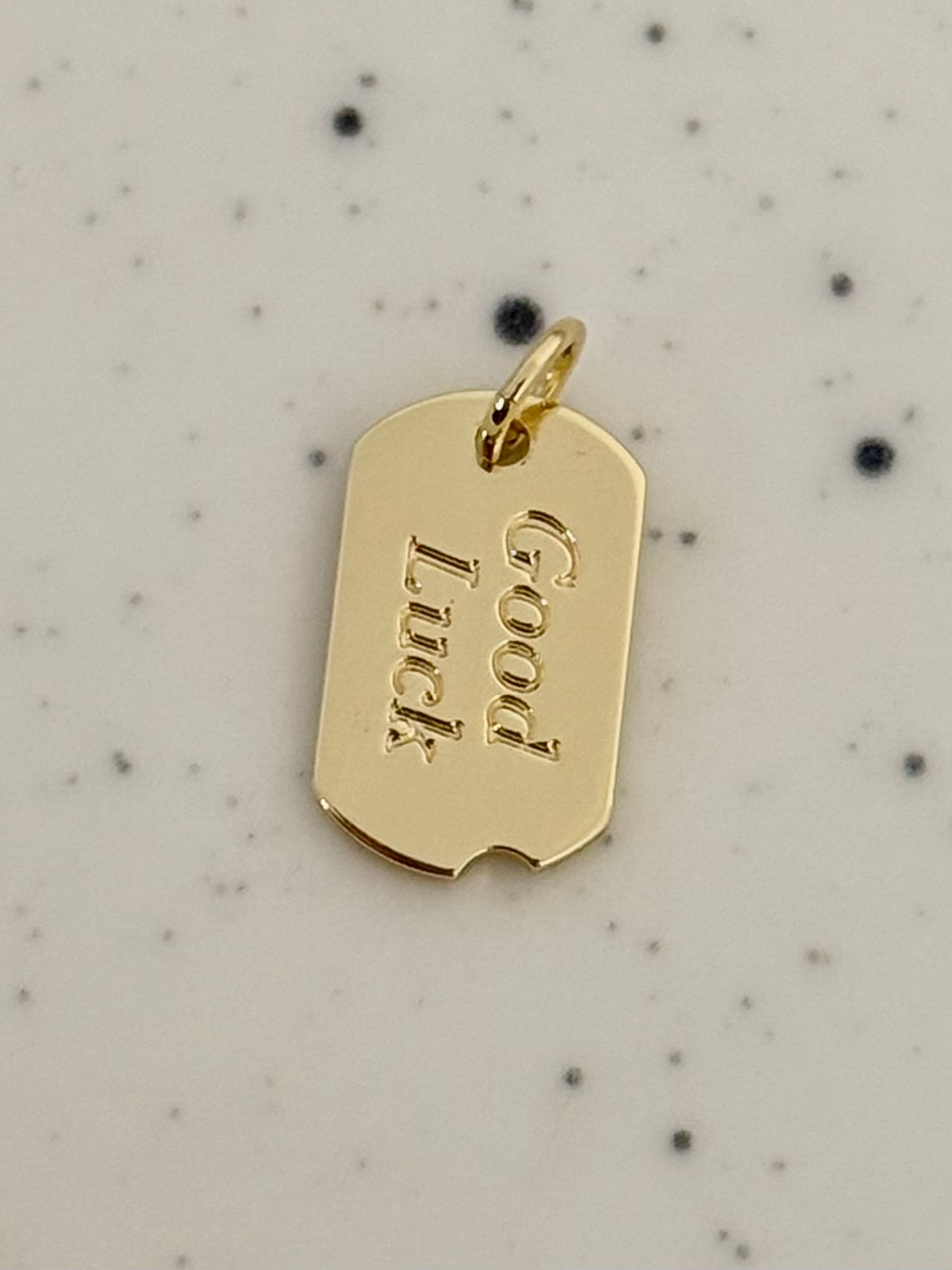 Good Luck Tag Gold Charms