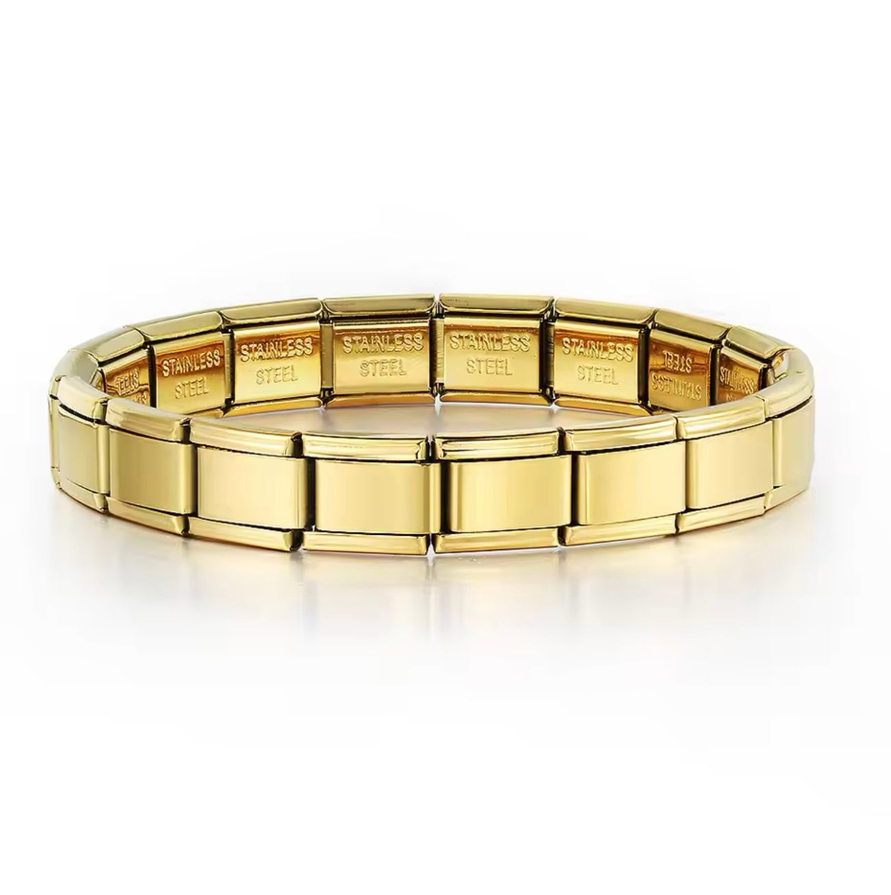 Gold Stainless Steel Italian Bracelet