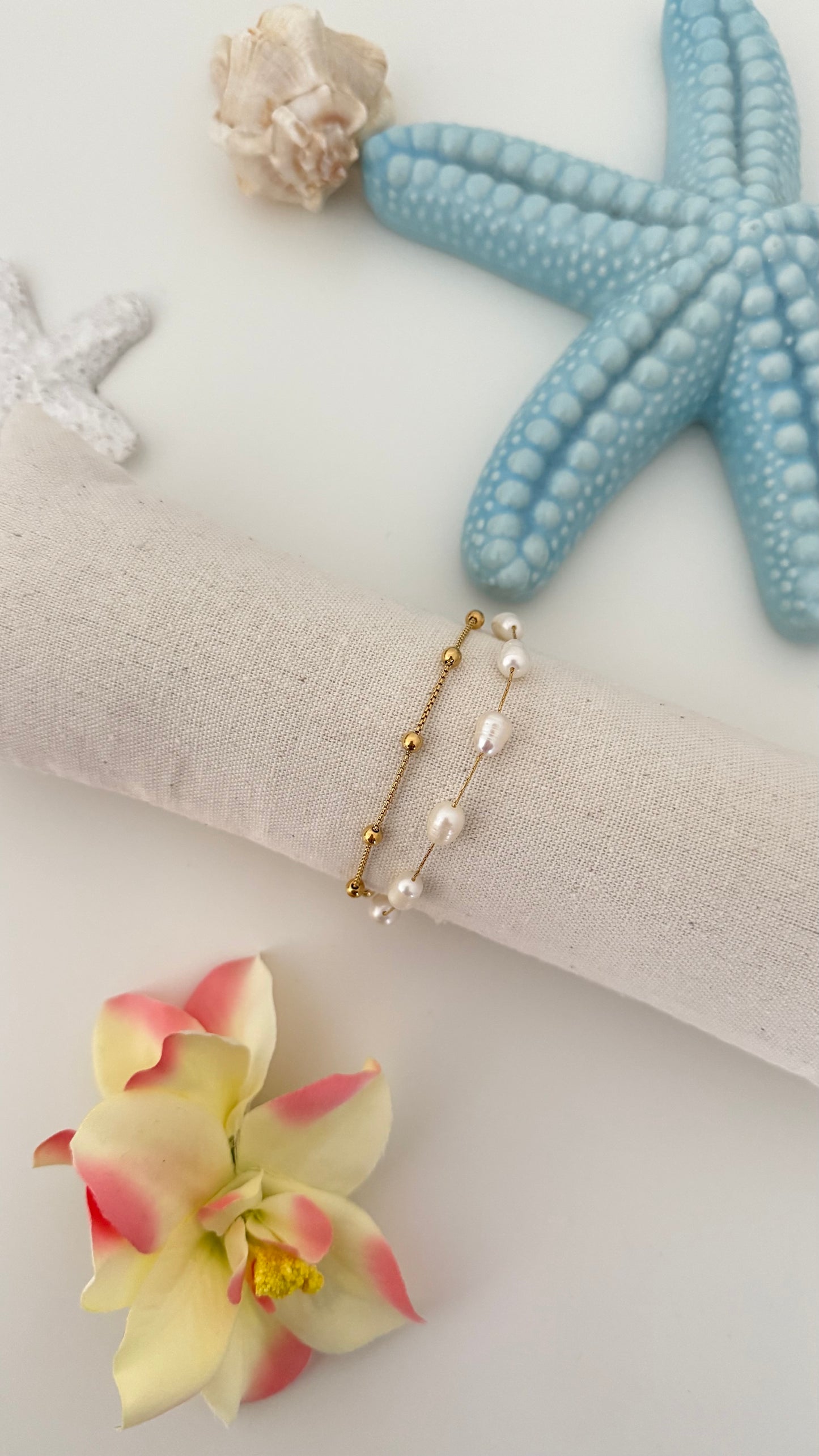 FreshWater Pearl Beaded Double Stack Bracelet