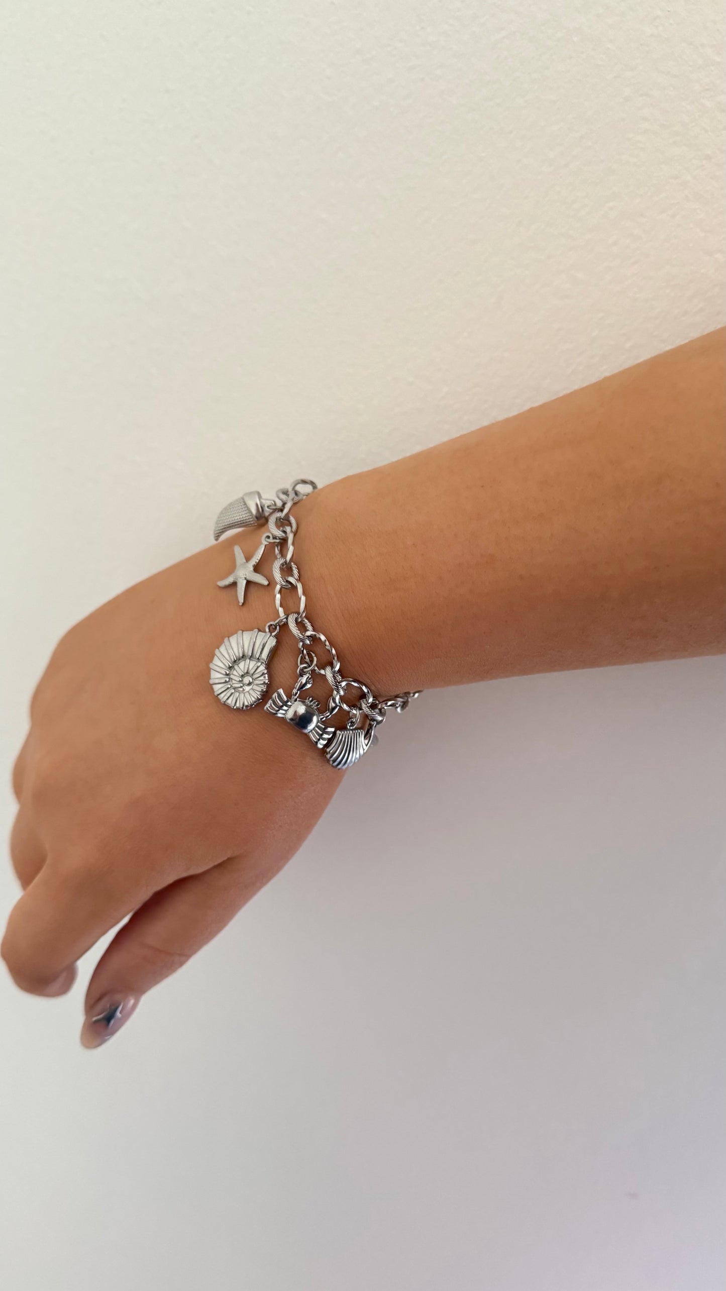 ‘Life’s A Beach’ Silver Charm Bracelet