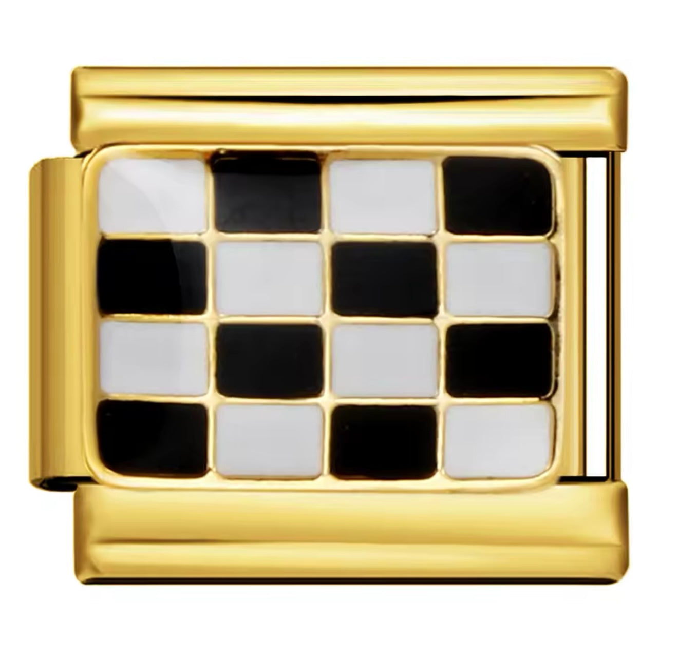Gold Checkerboard, Italian Charm