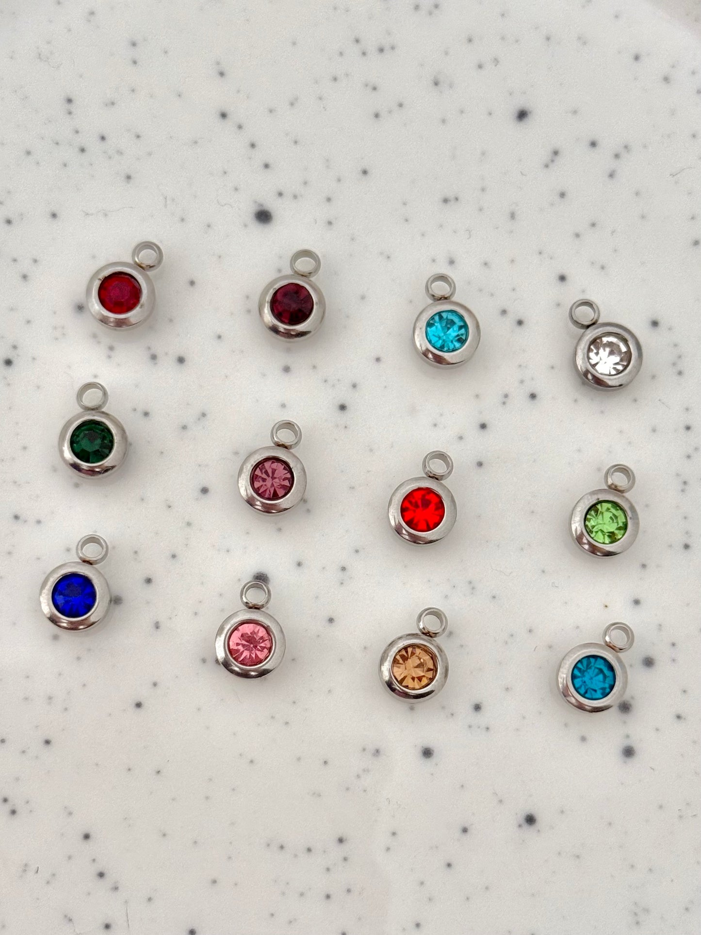 Silver Birthstone Charms
