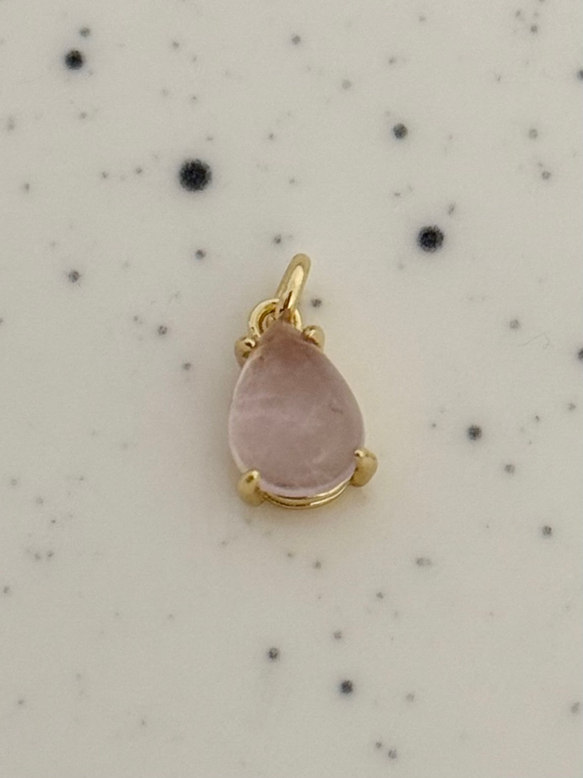 Pink Gemstone Gold Charms