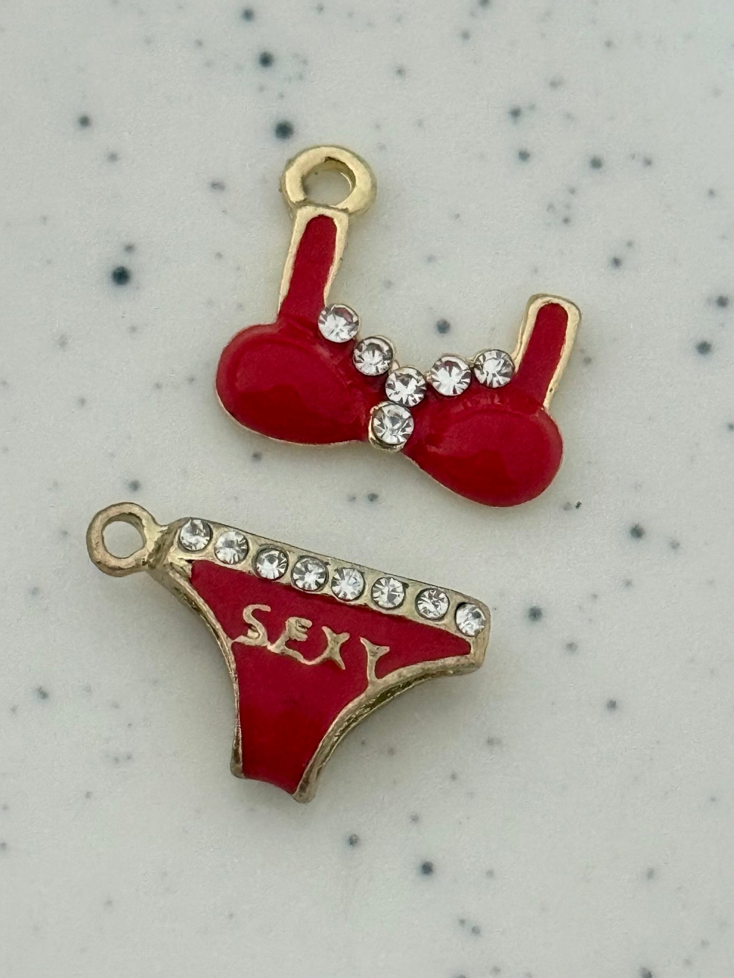 Red & Gold Bikini Set Charms