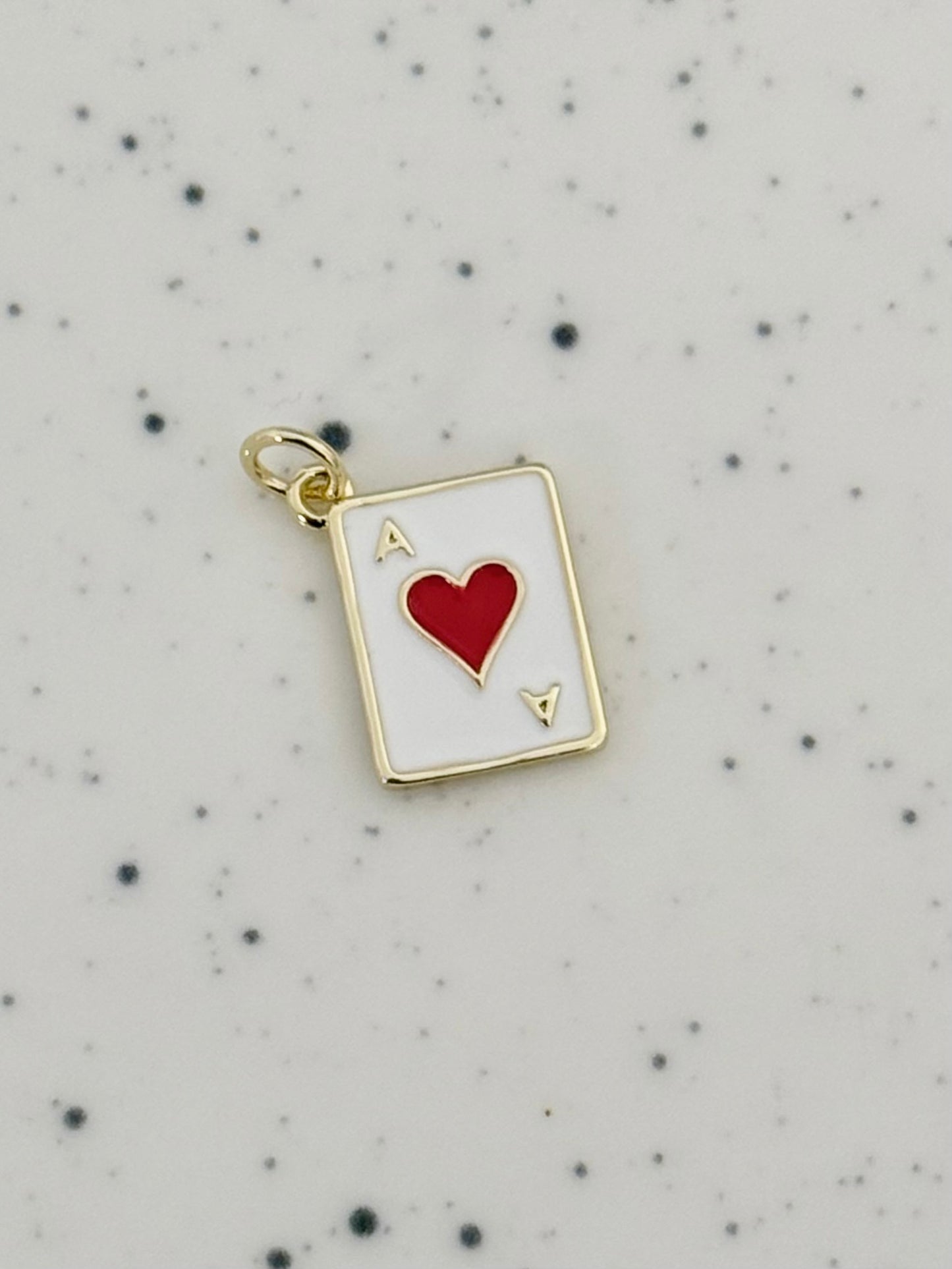 Gold Plated Ace Of Hearts Charm