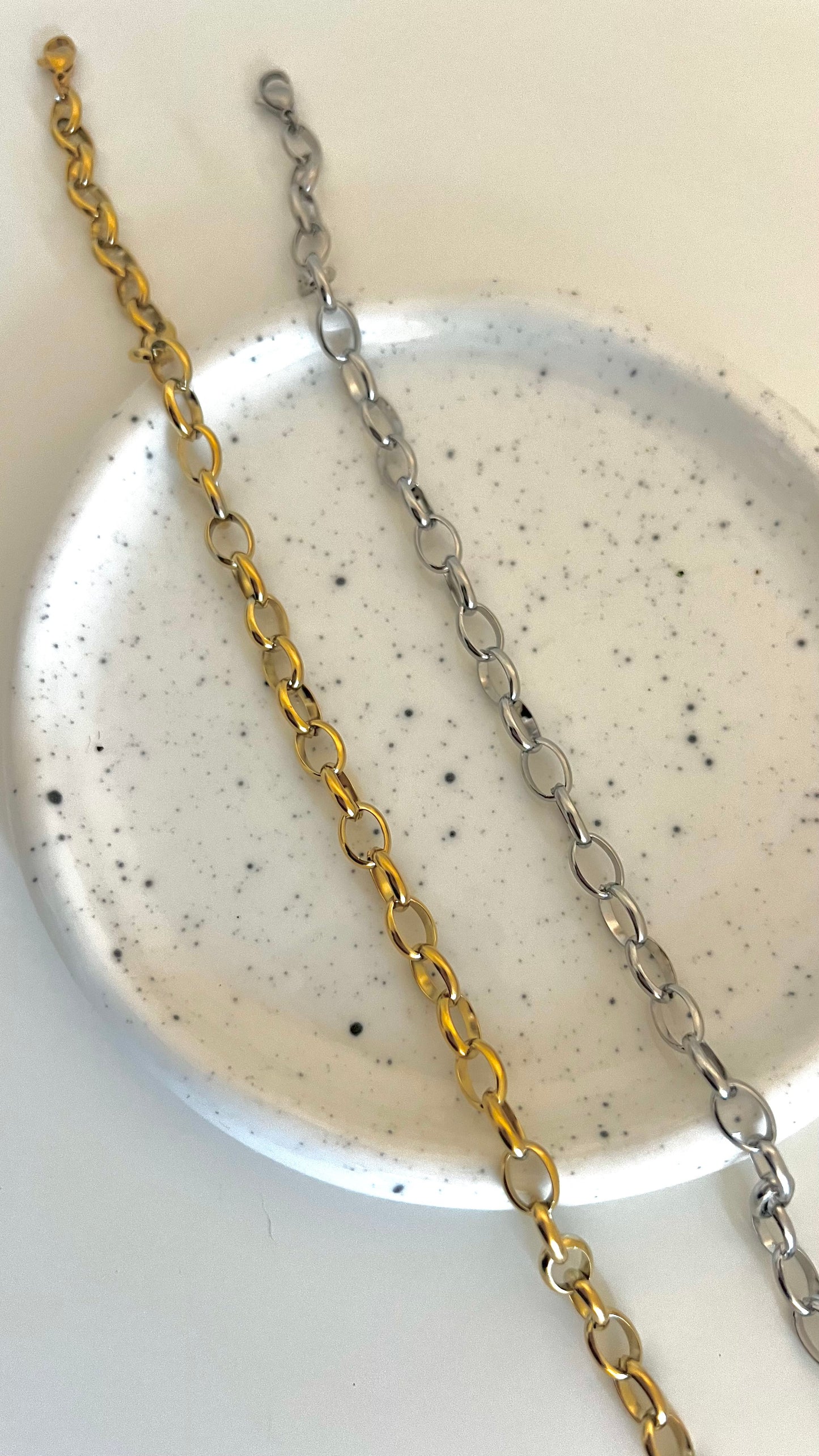 Stainelss Steel Chunky Oval Necklace Chain