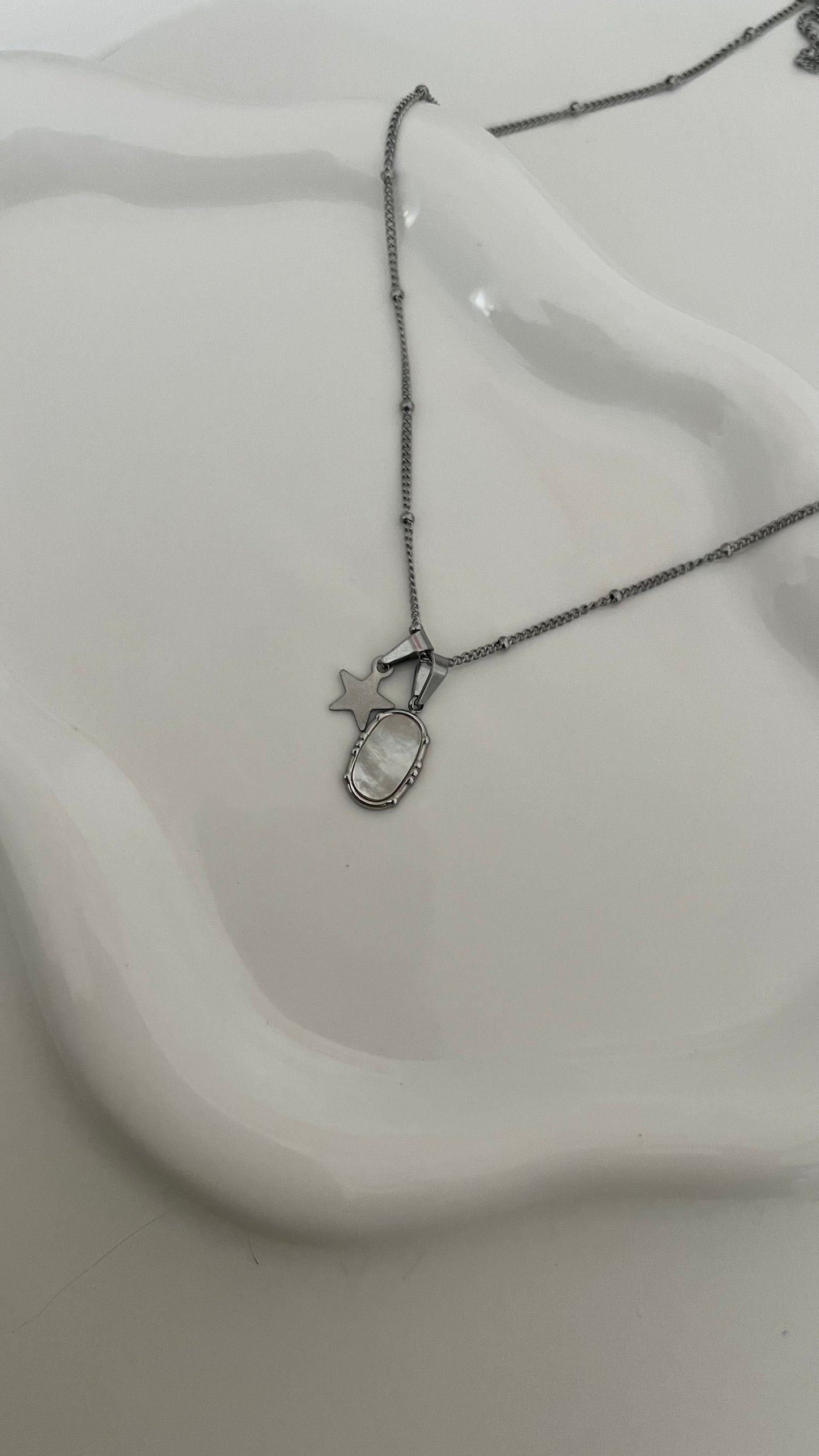 Mirror Mirror Silver Stainless Steel Necklace