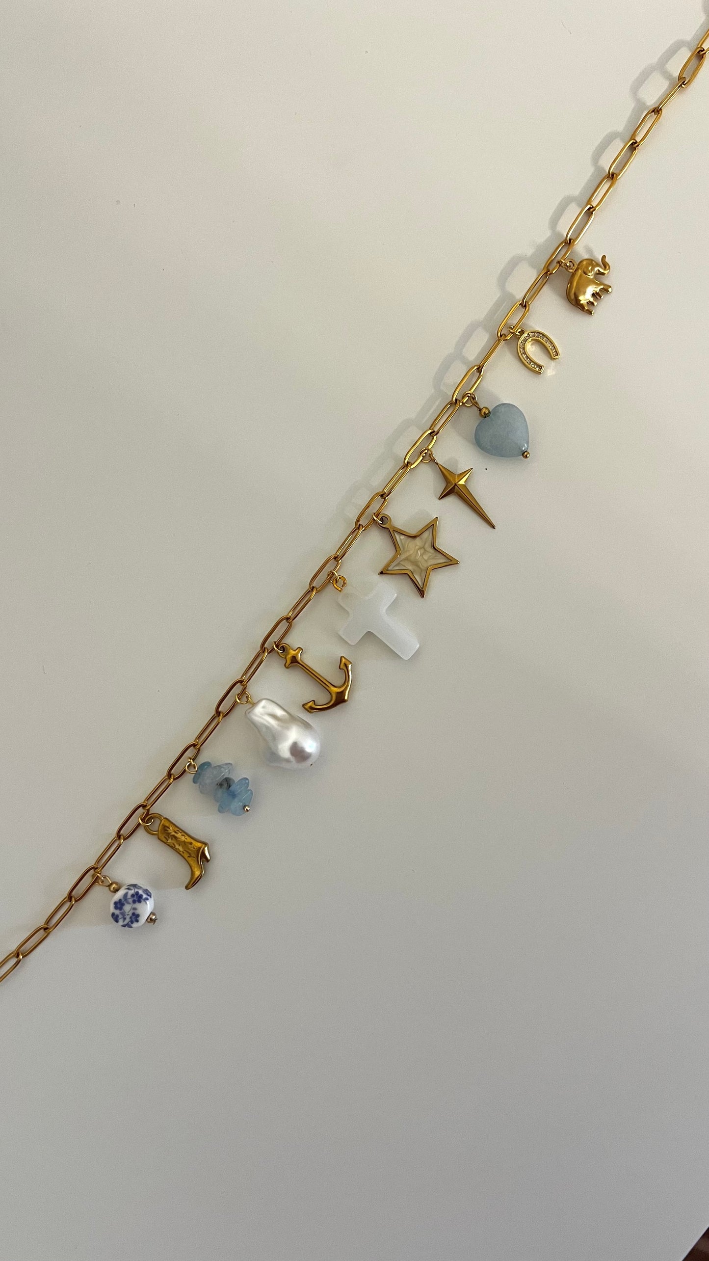 Coastal Cowgirl Gold Charm Necklace